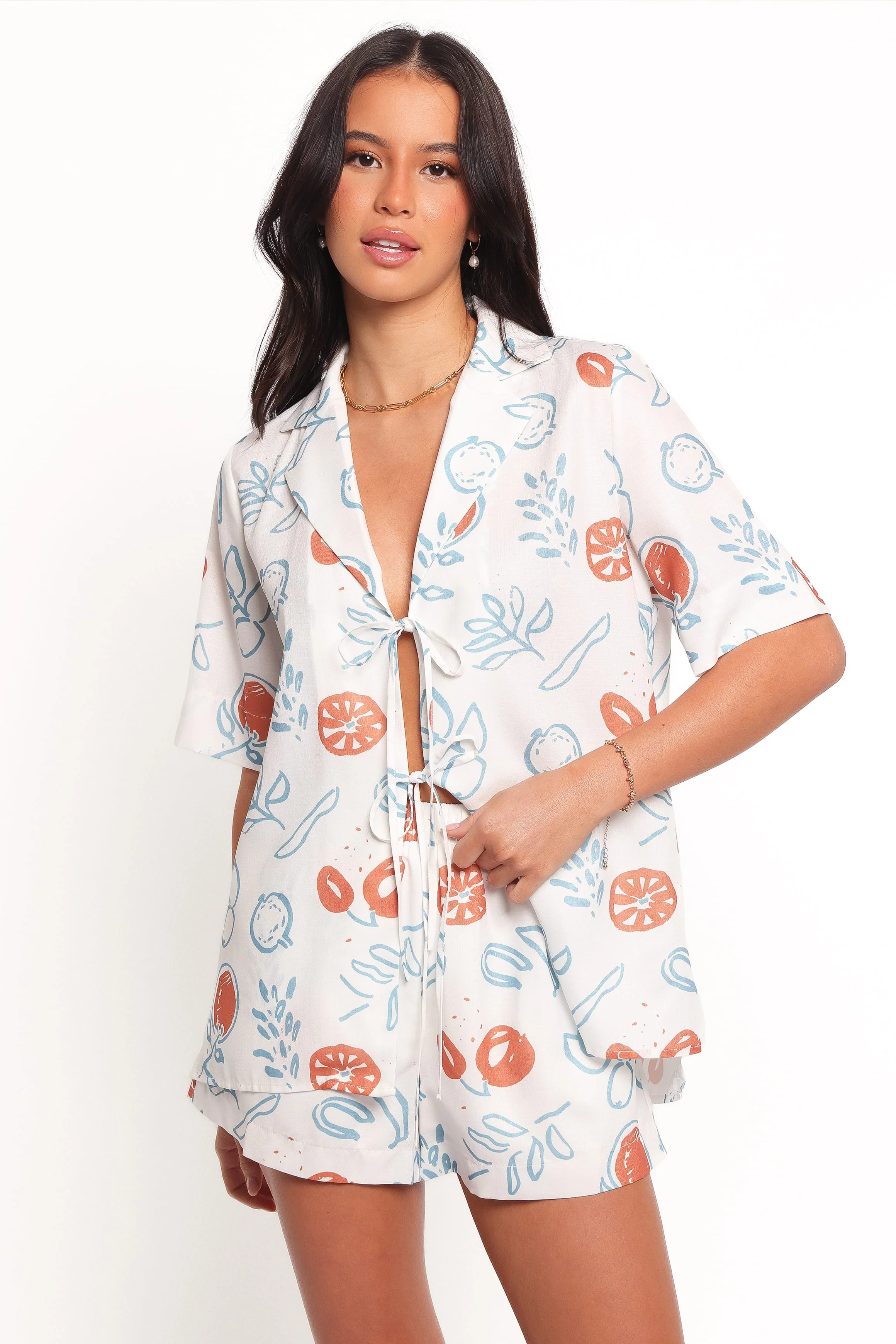 Aaliyah Shorts - Blue Cream - Image 2