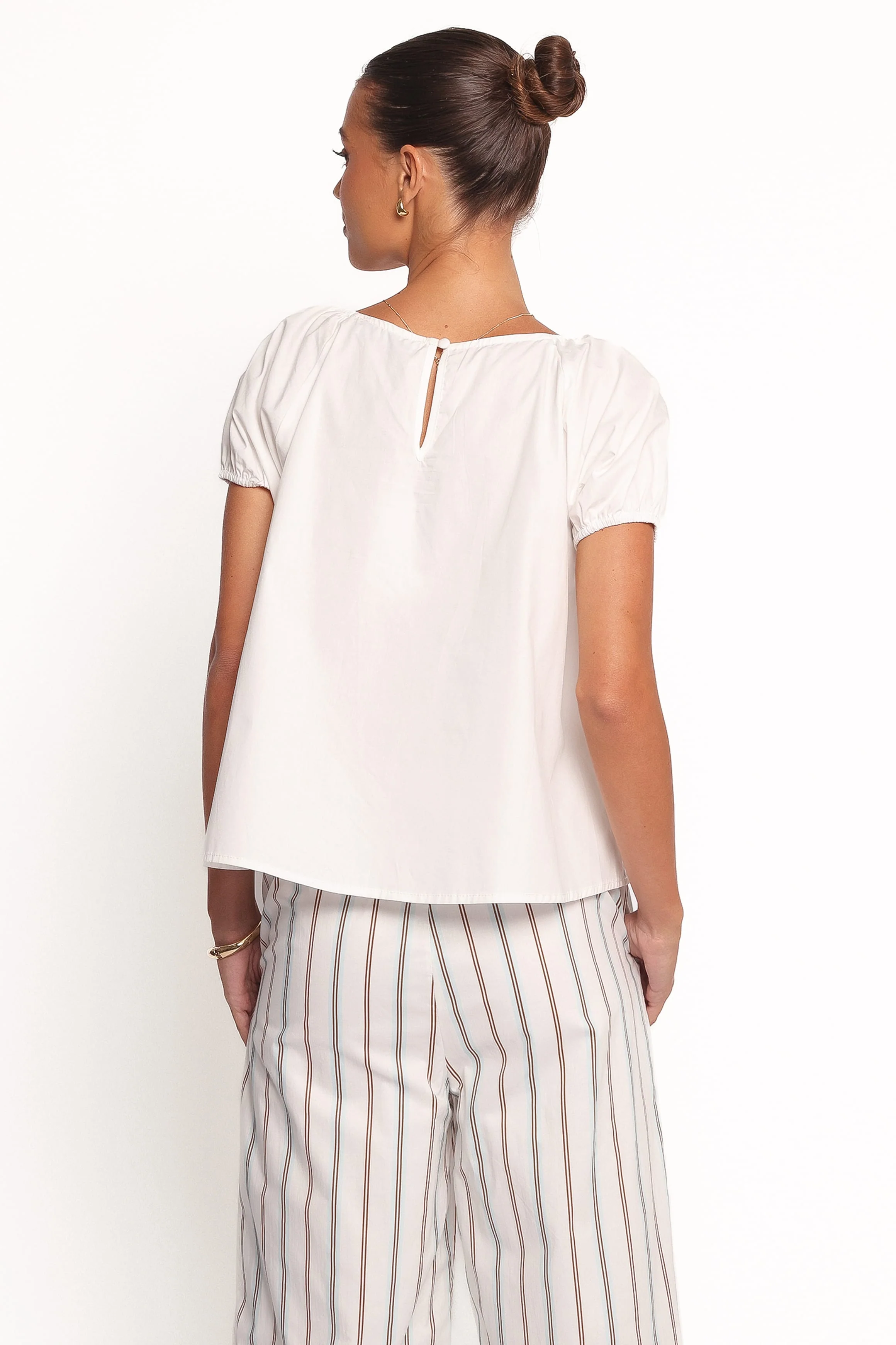 Abbott Pleated Top - White - Image 6