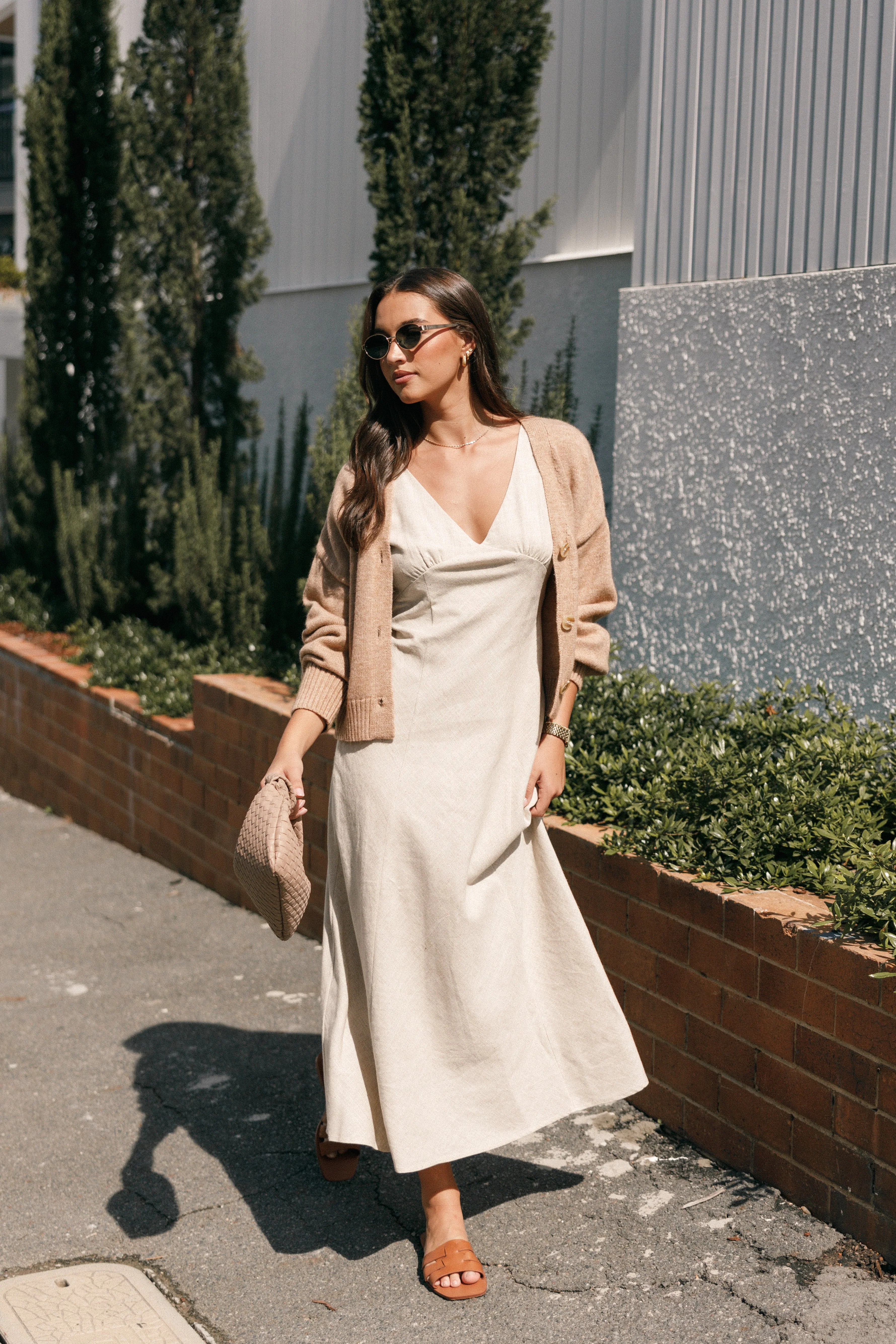 Adren Midi Dress - Oatmeal - Image 10