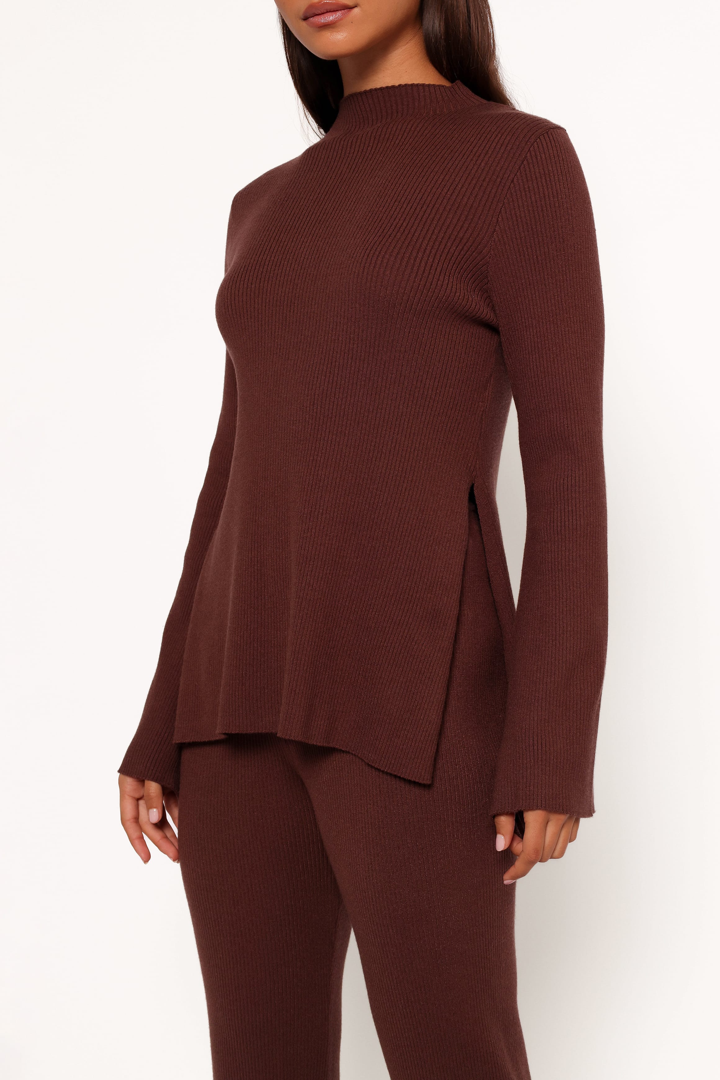 Adrienne Knit Top - Chocolate - Image 2