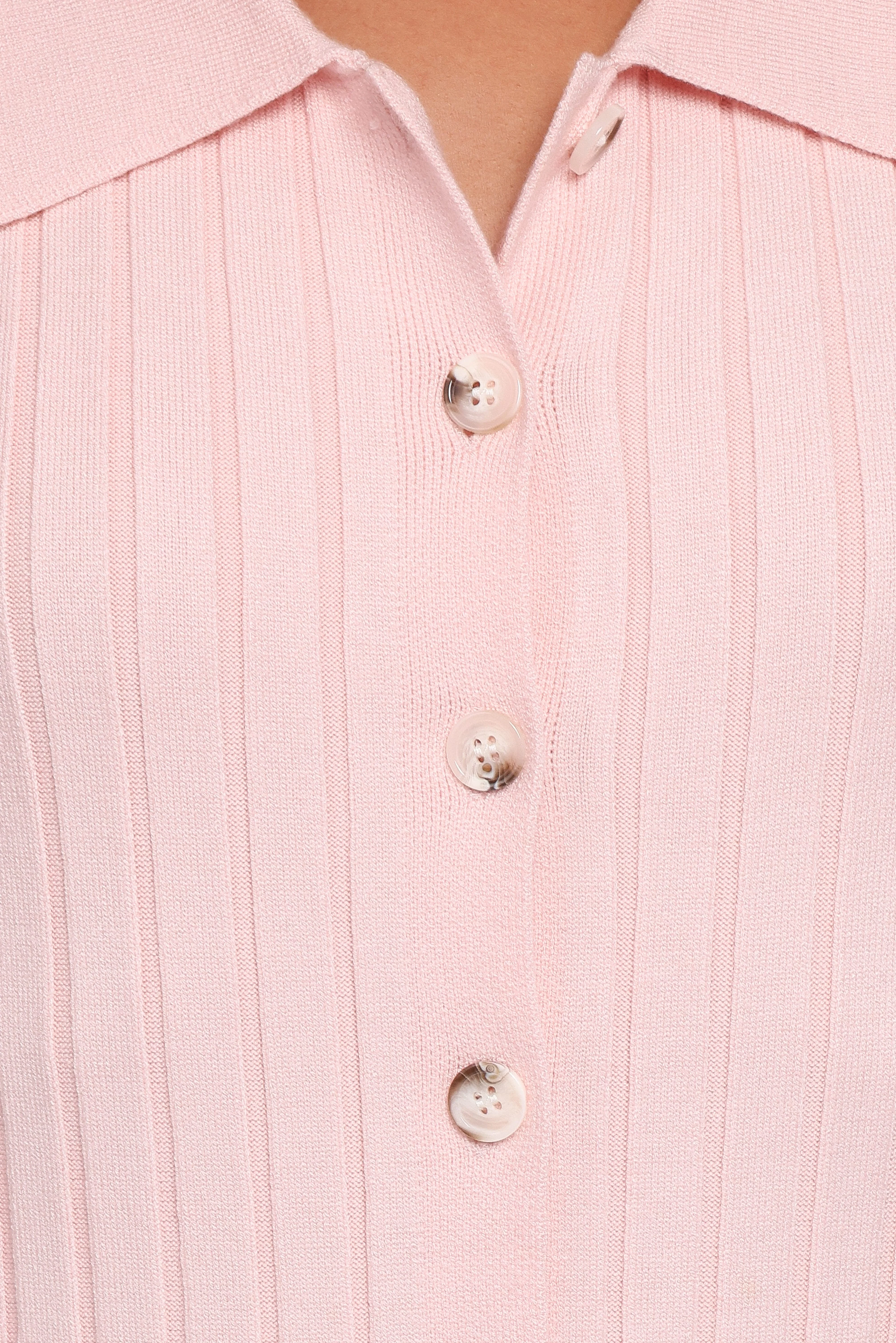 Aisha Short Sleeve Knit Midi Dress - Pink - Image 6