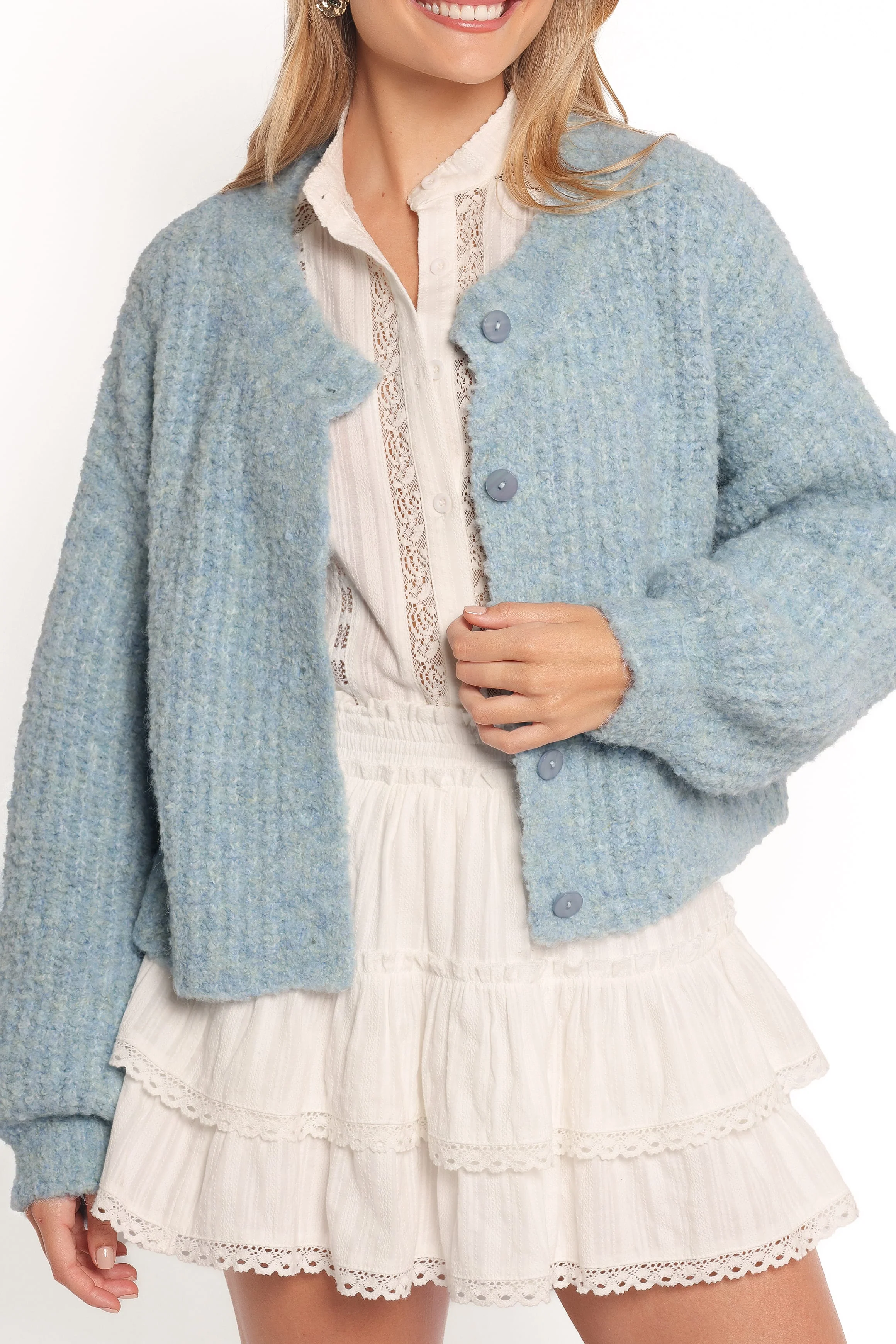 Albertine Cardigan - Blue - Image 7