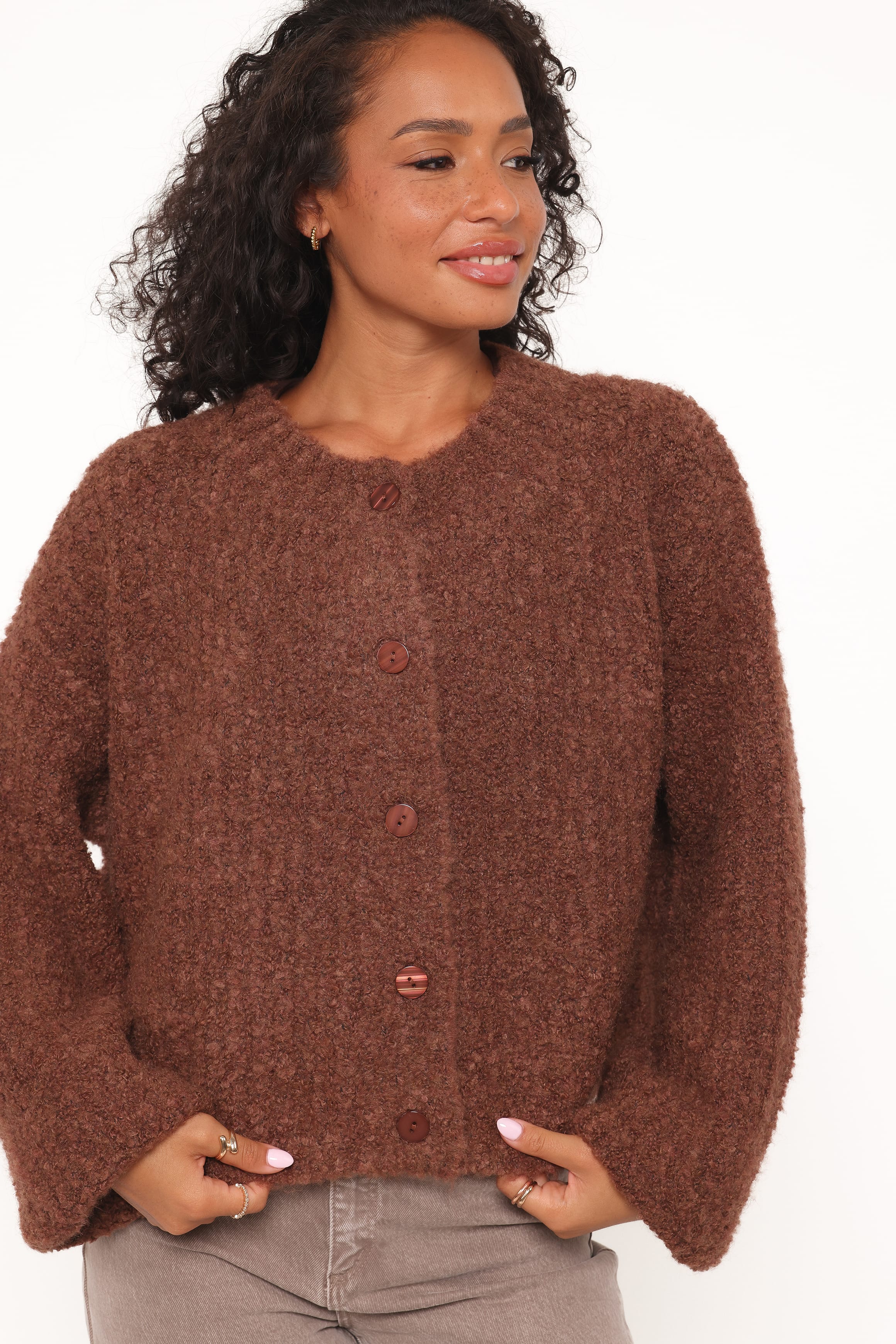 Albertine Cardigan - Chocolate - Image 2