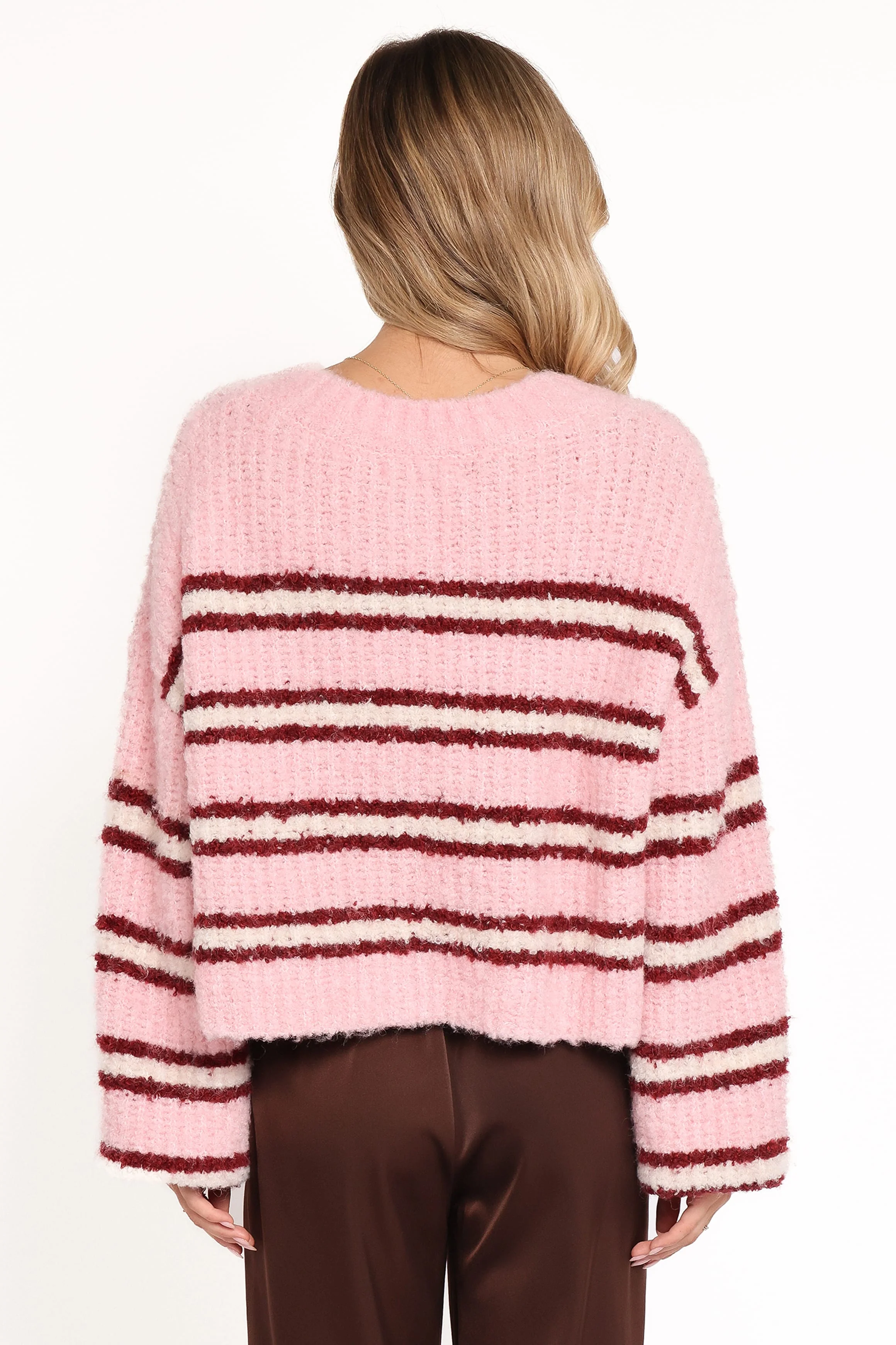 Albertine Cardigan - Pink Stripe - Image 5