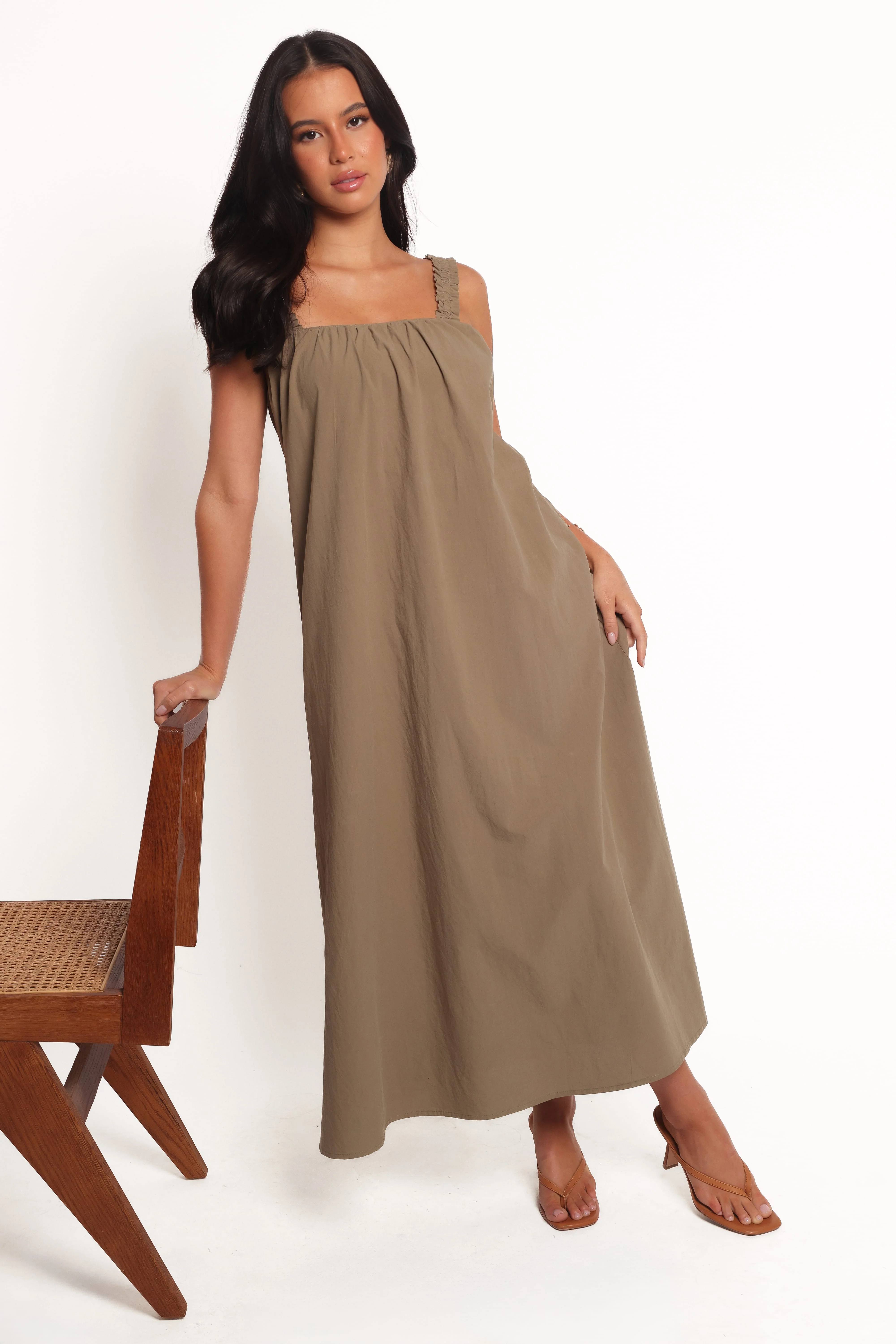 Alessandra Maxi Dress - Olive - Image 3