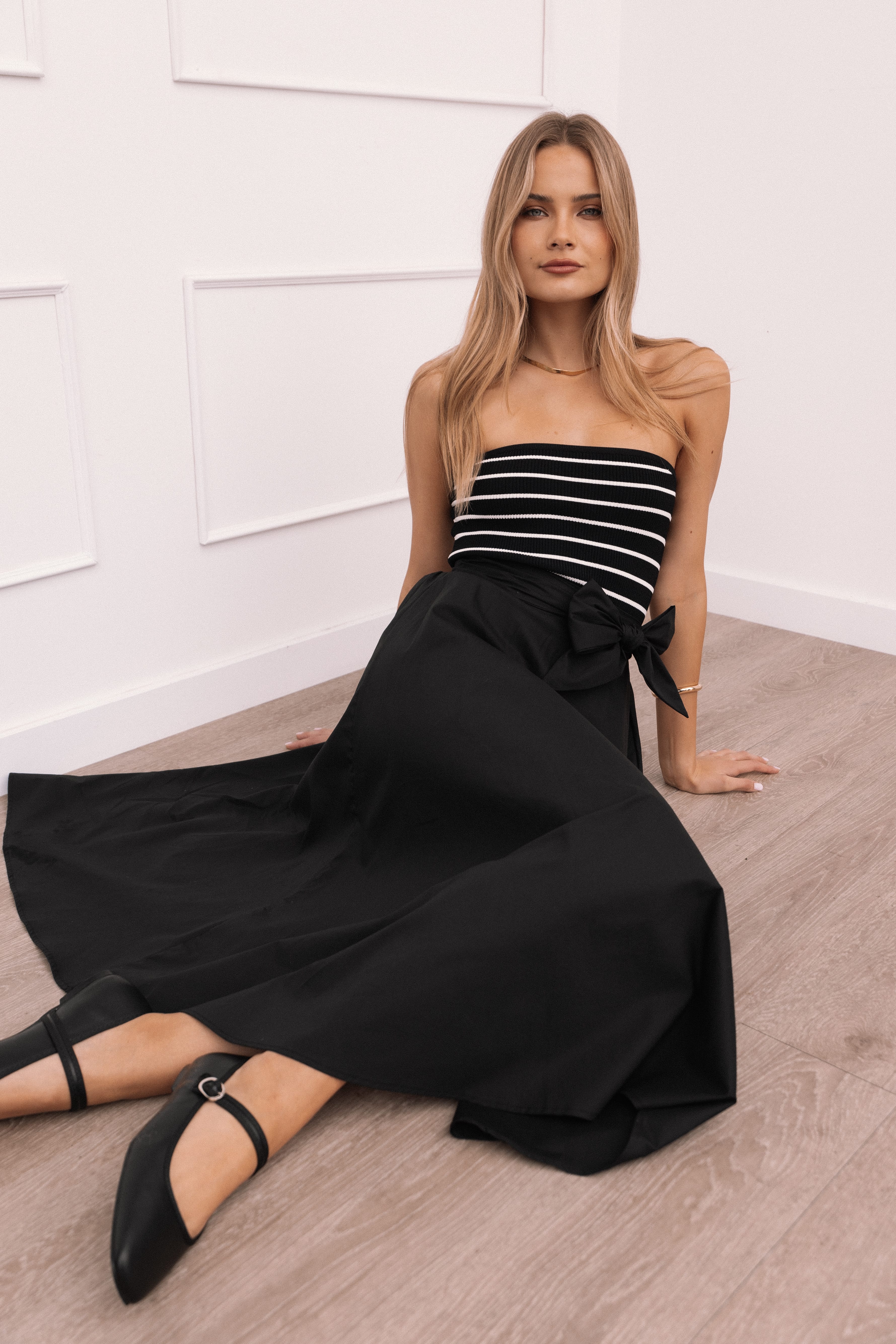 Alessandra Midi Skirt - Black - Image 2