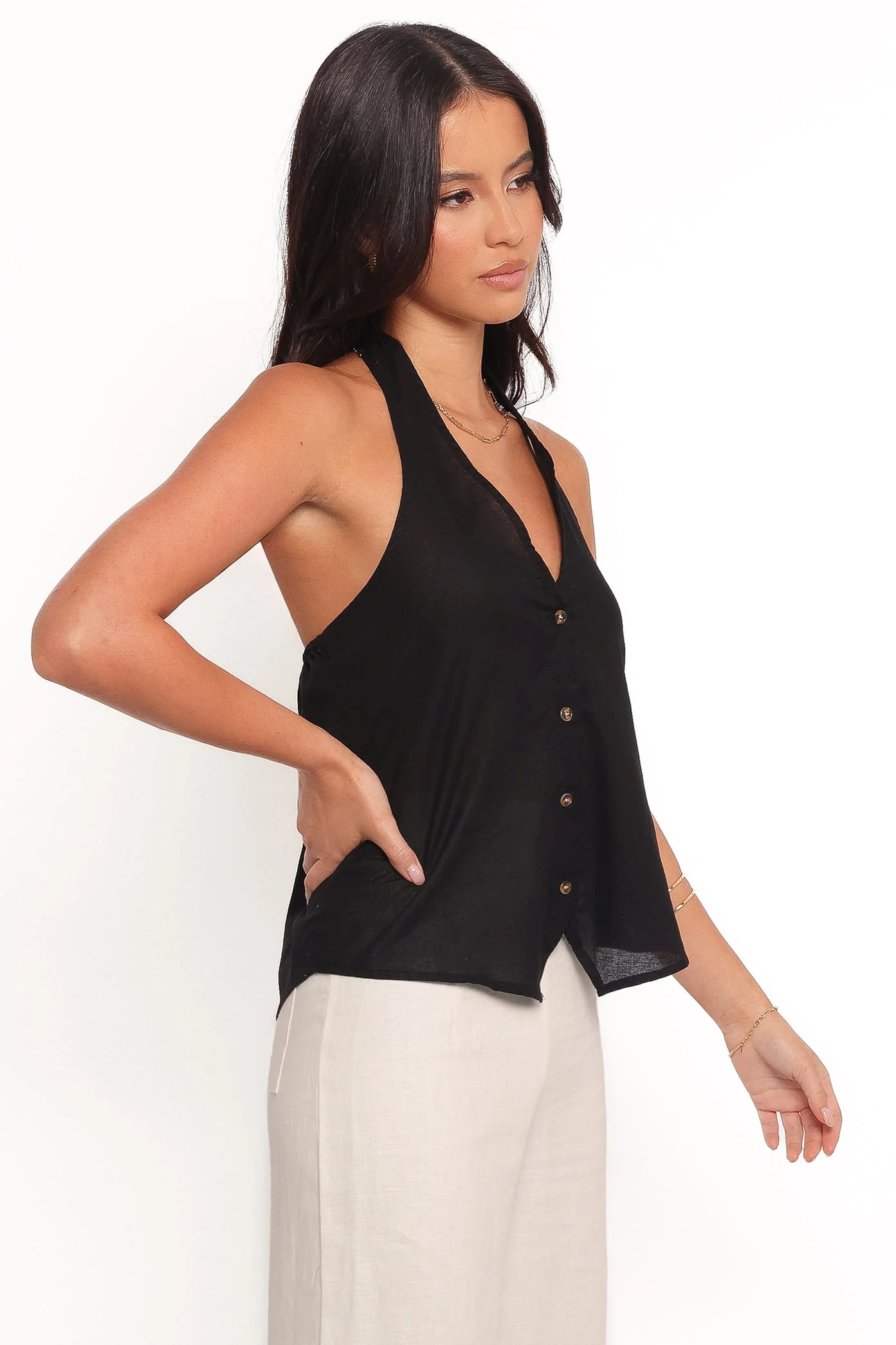 Aly Halter Top - Black - Image 5