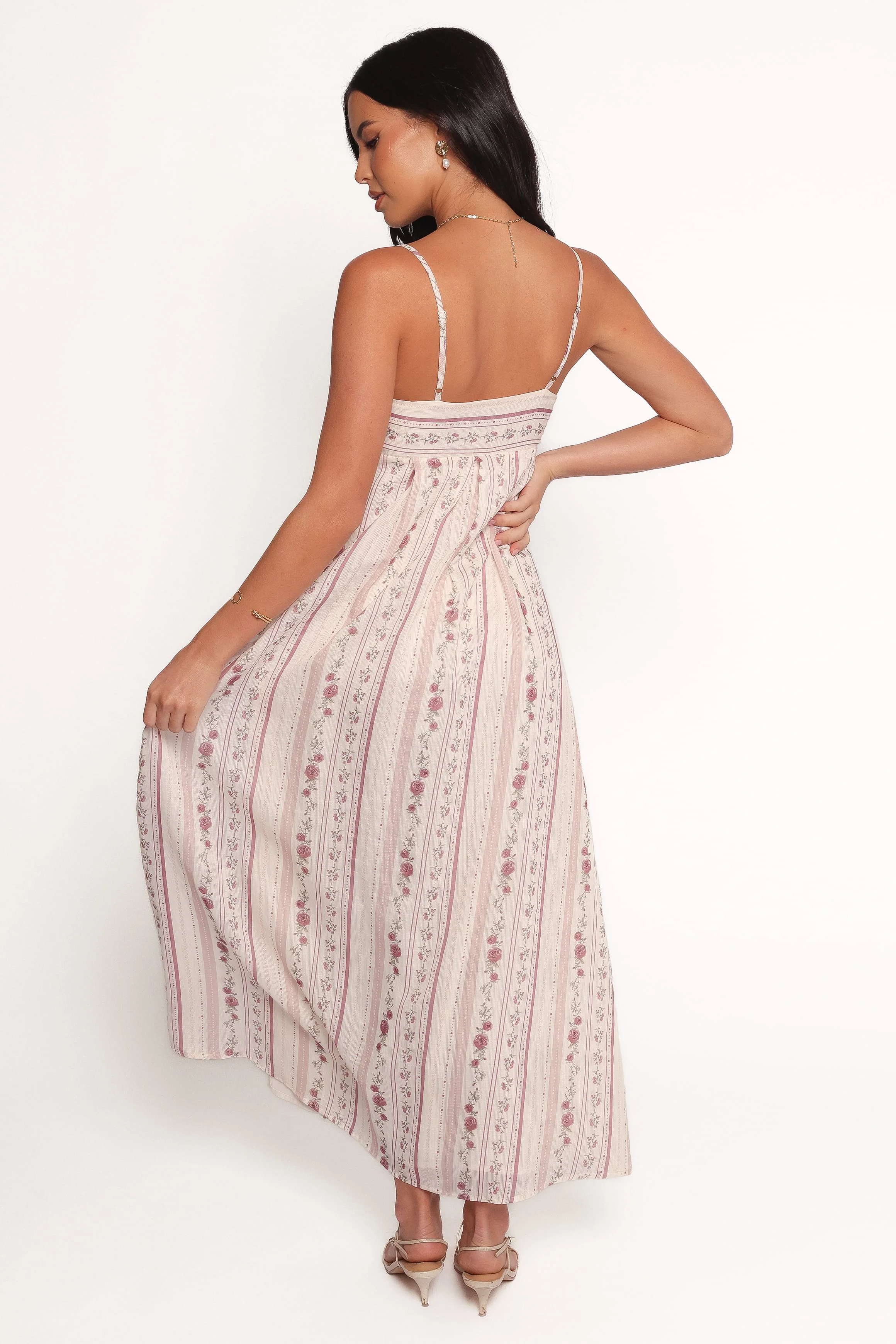 Amaris Maxi Dress - Ivory Mauve Floral - Image 4