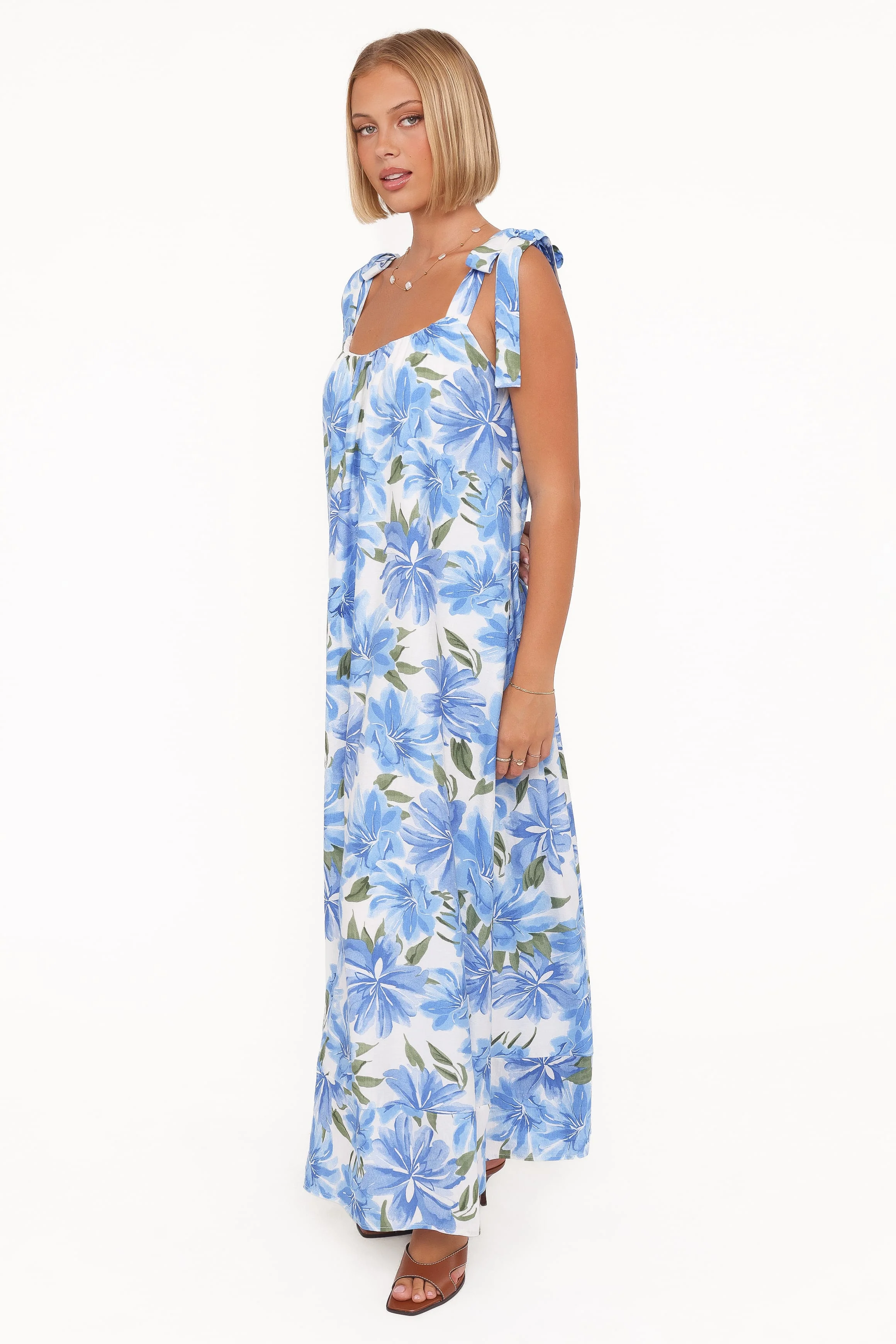 Amber Maxi Dress - Blue Floral - Image 3