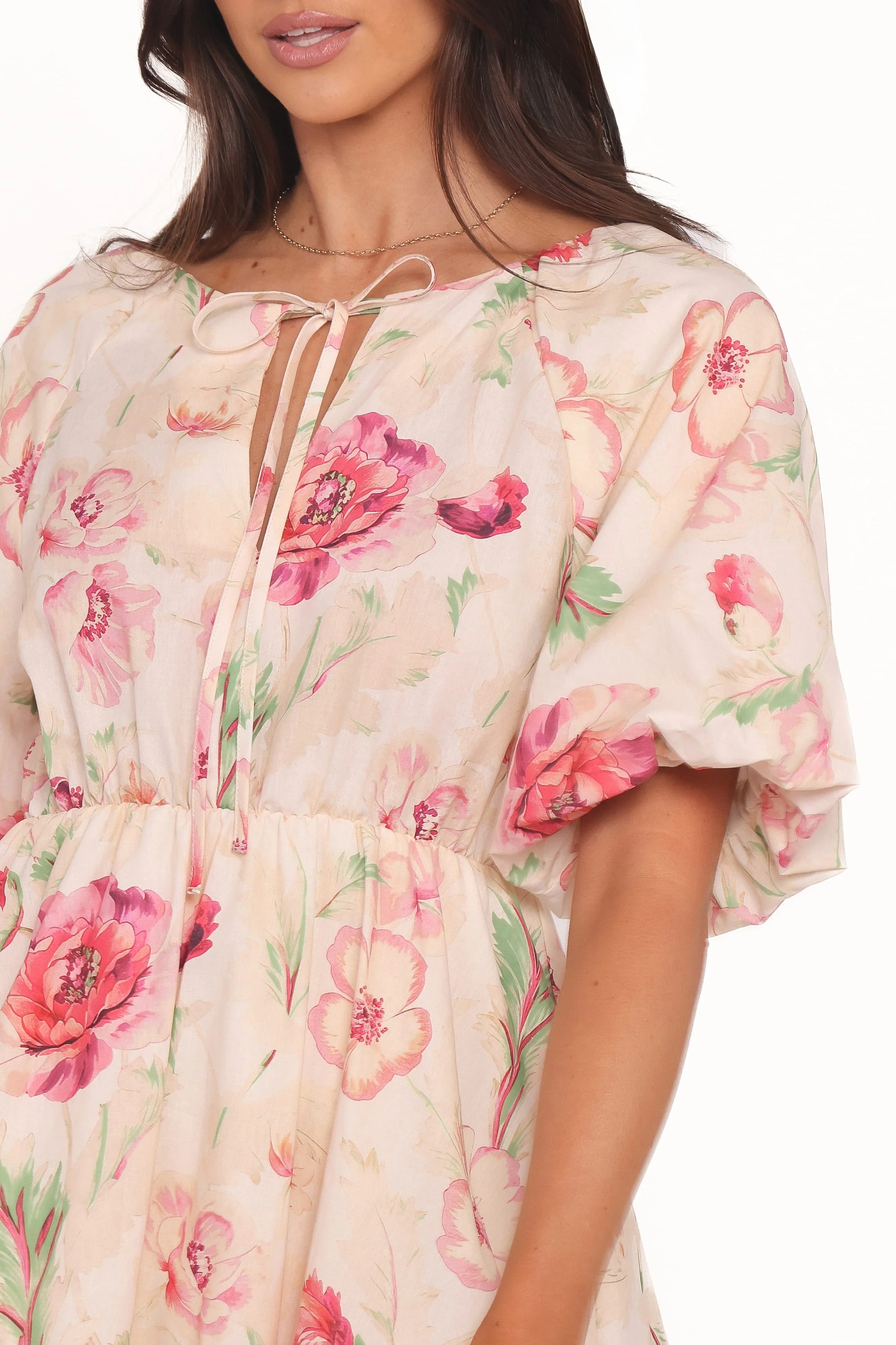 Ameena Mini Dress - White Floral - Image 5