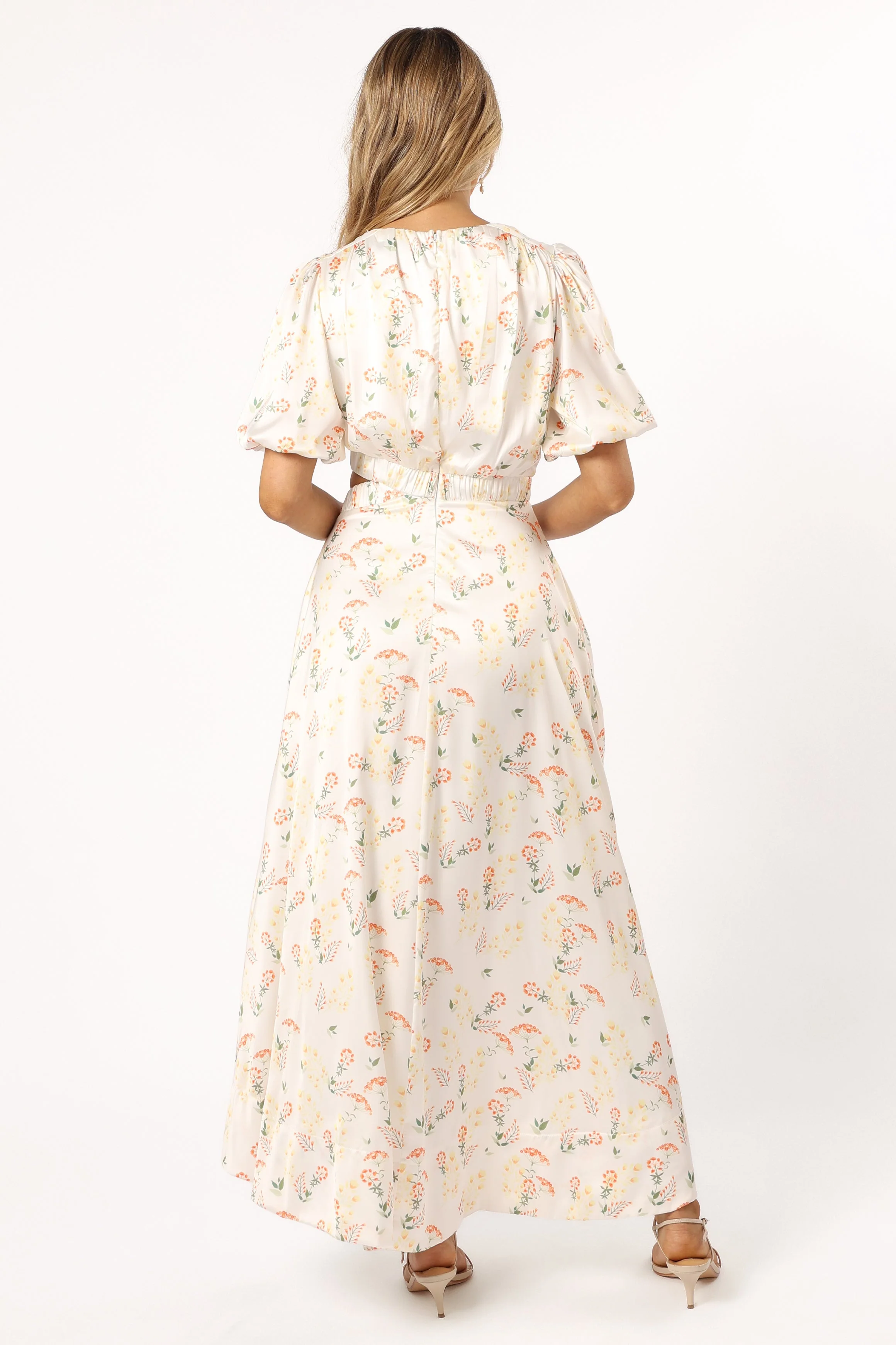 Aminah Puff Sleeve Dress - Yellow Floral - Image 6