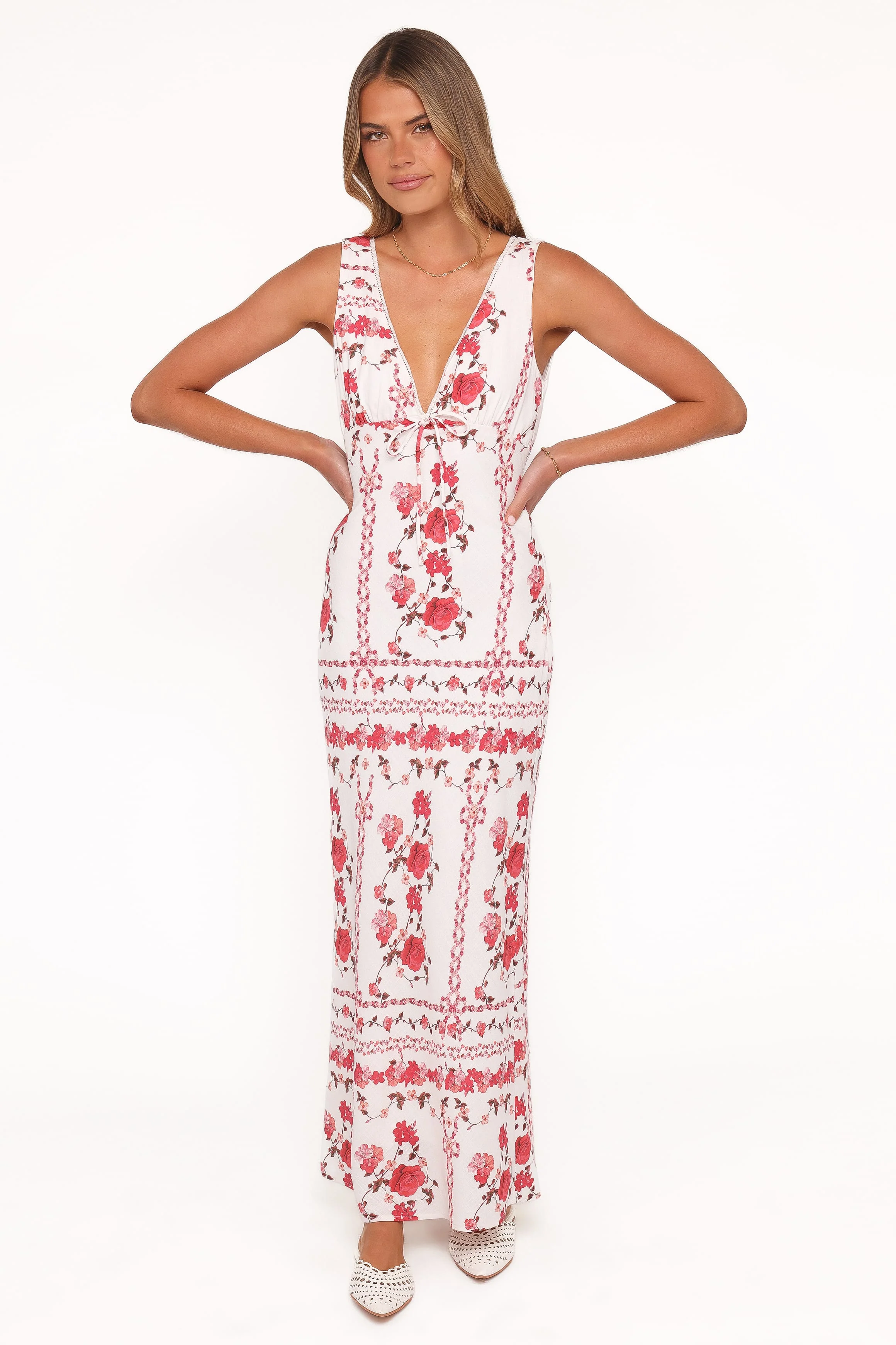 Amore Bias Cut Maxi Dress - Red Rose - Image 6