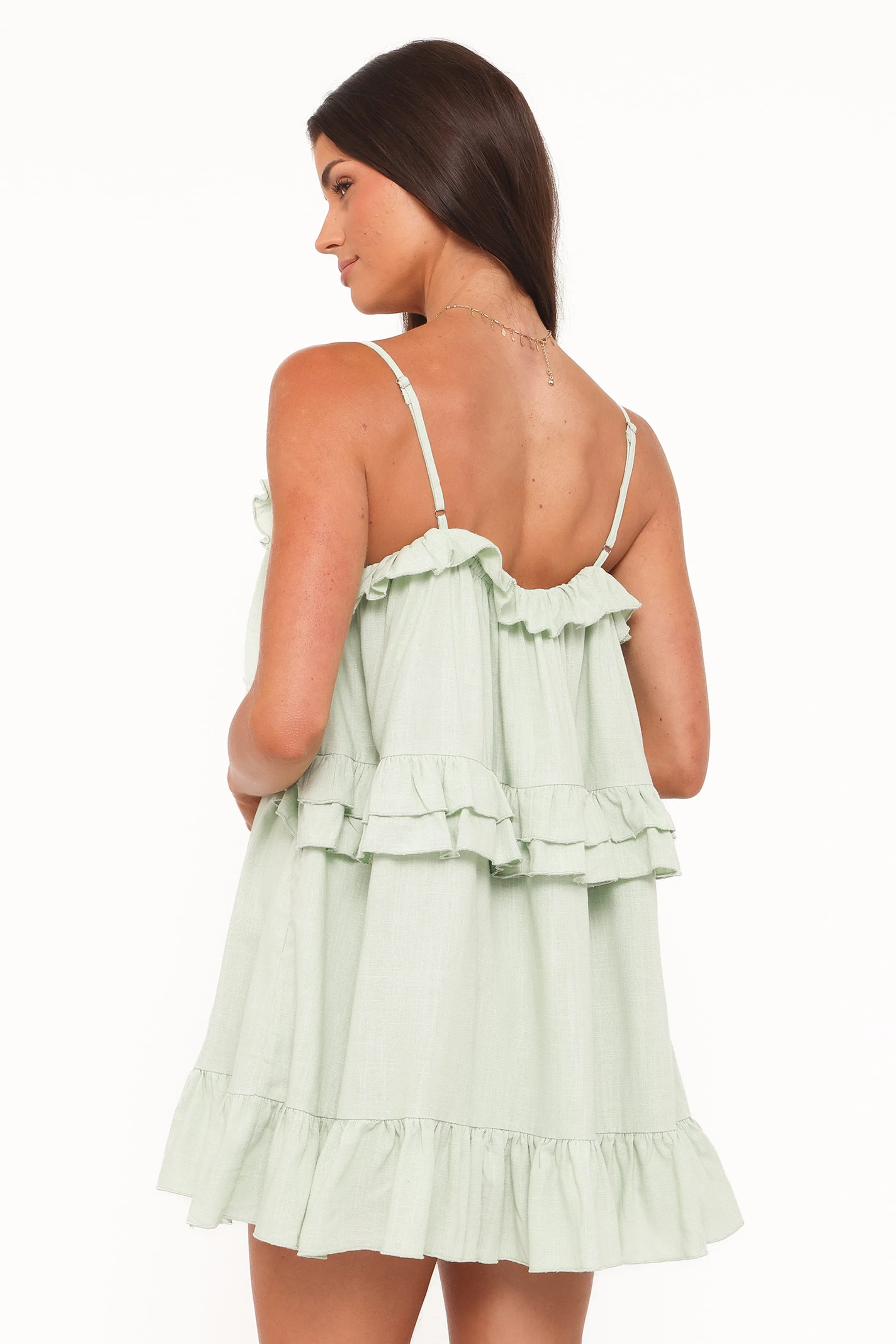 Angie Ruffle Mini Dress - Jade - Image 5