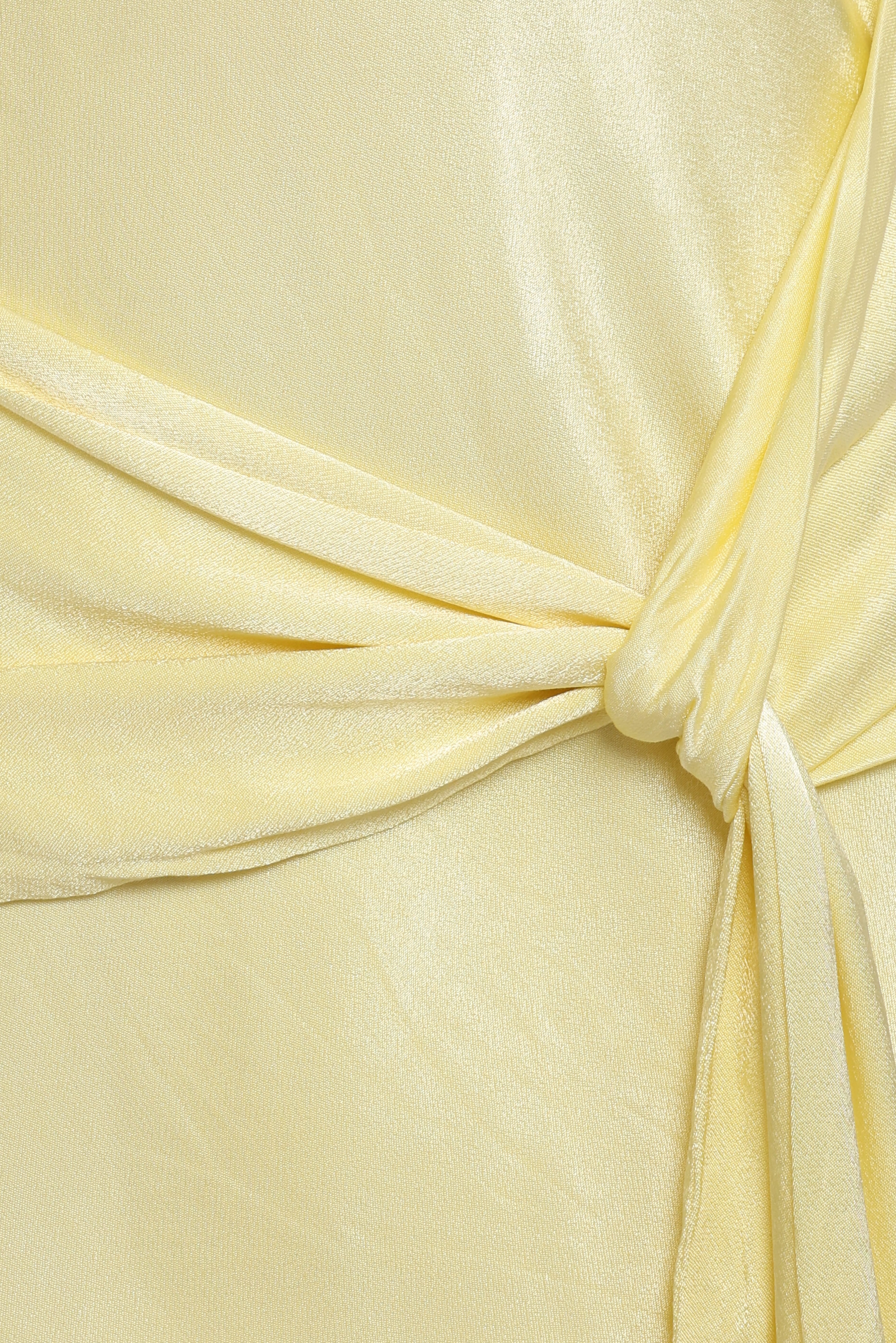 Anige Tie Front Mini Dress - Butter Yellow - Image 7