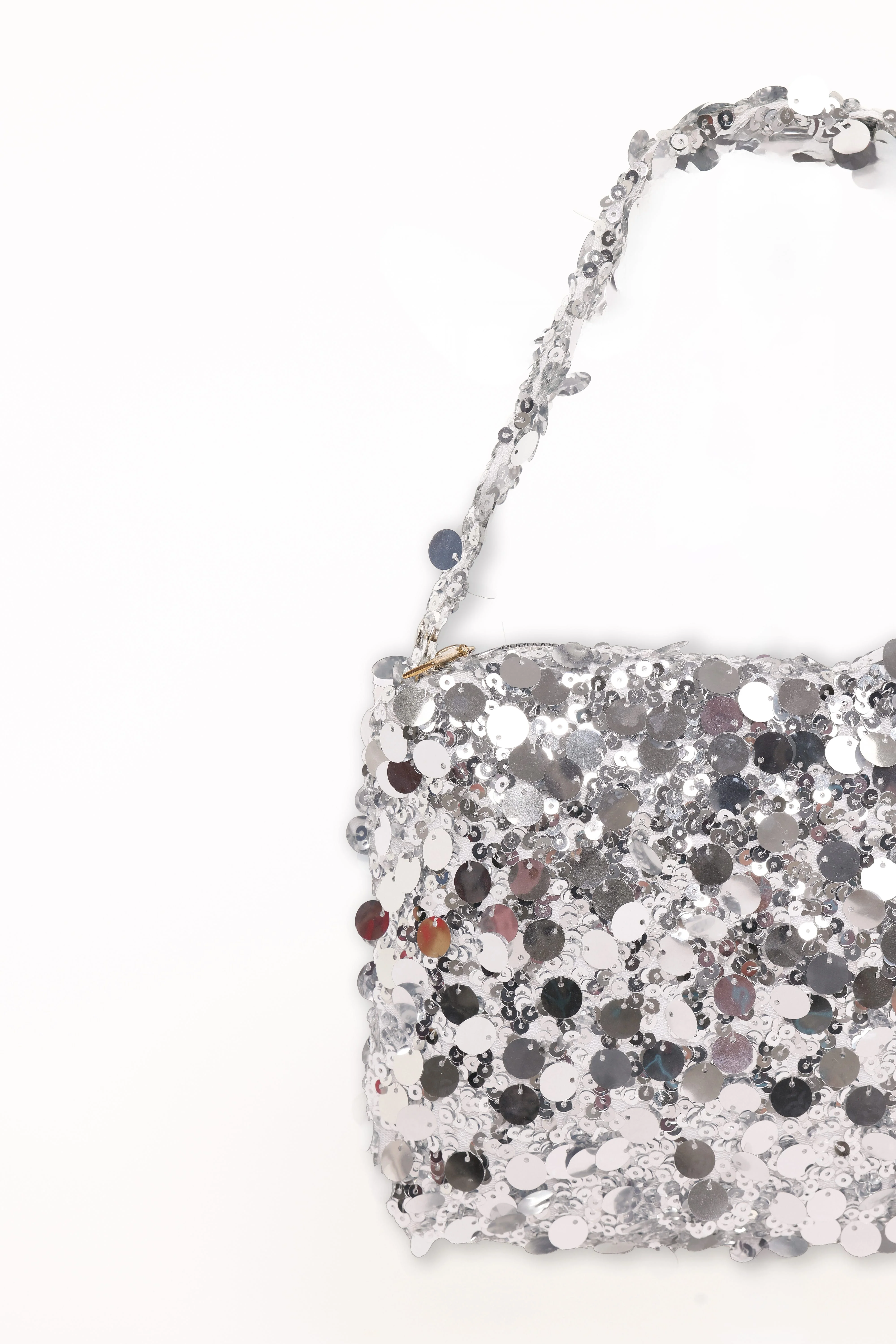 Annika Sequin Shoulder Bag - Silver - Image 3