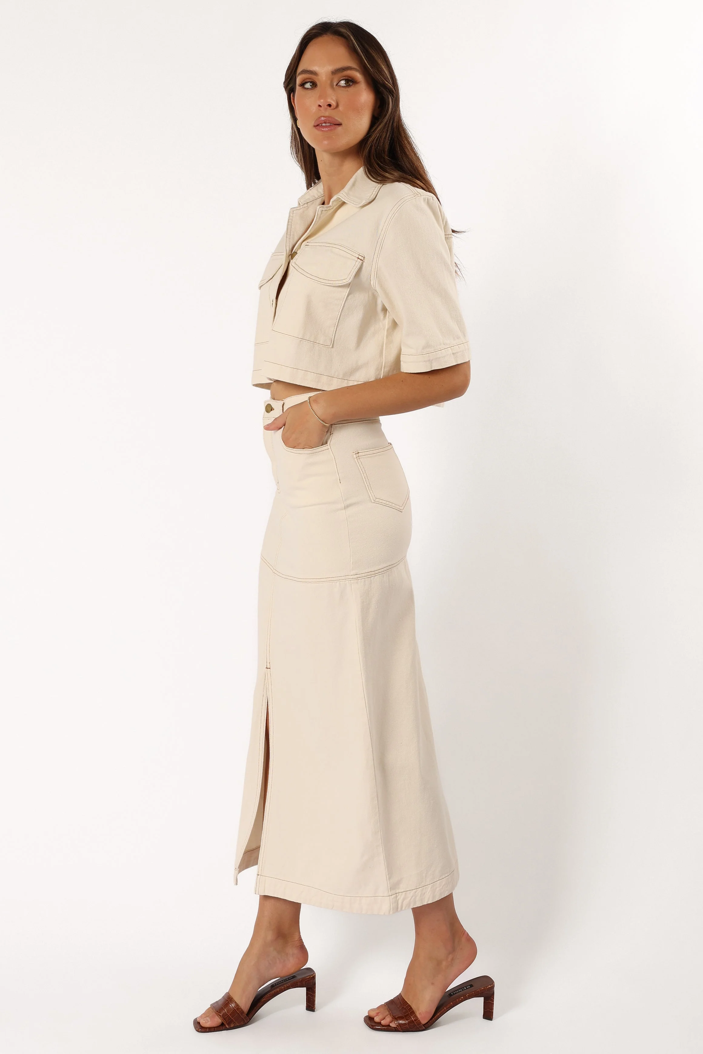 Antara Midi Skirt - Sand - Image 5