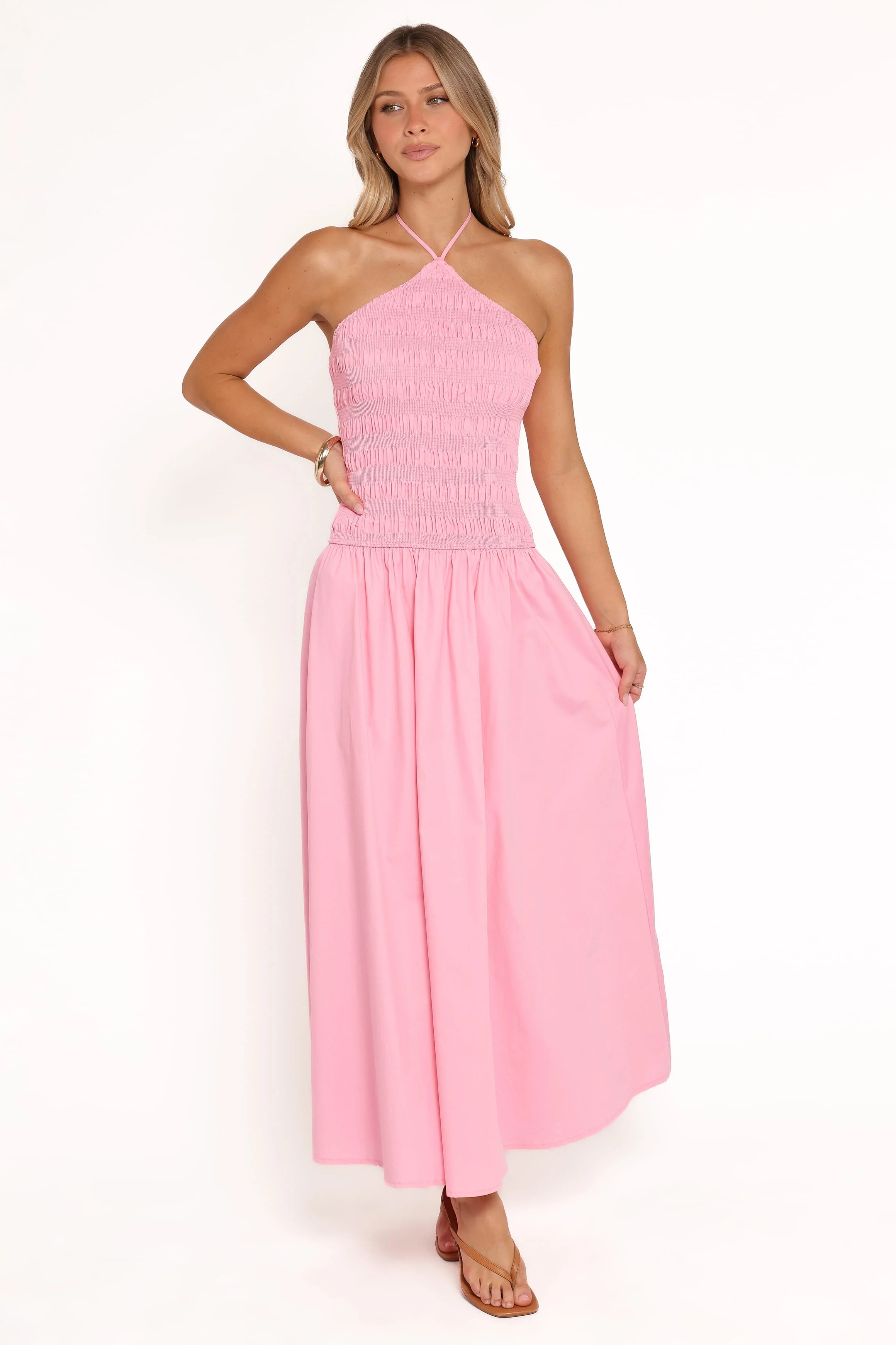 Aradia Halter Maxi Dress - Pink - Image 2