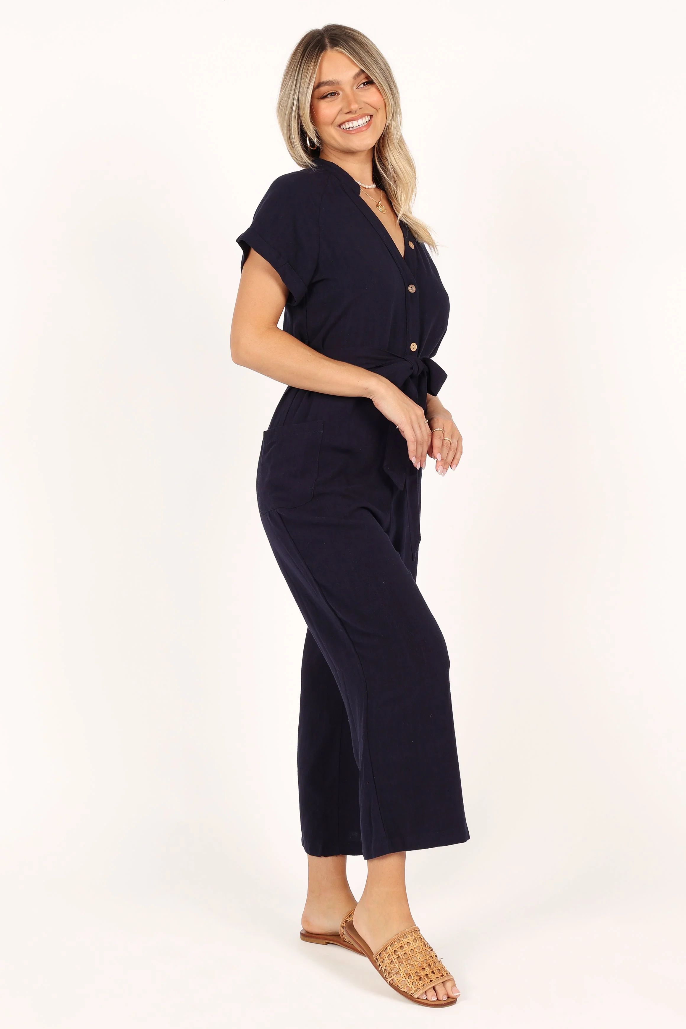 Archie Jumpsuit - Navy - Image 5