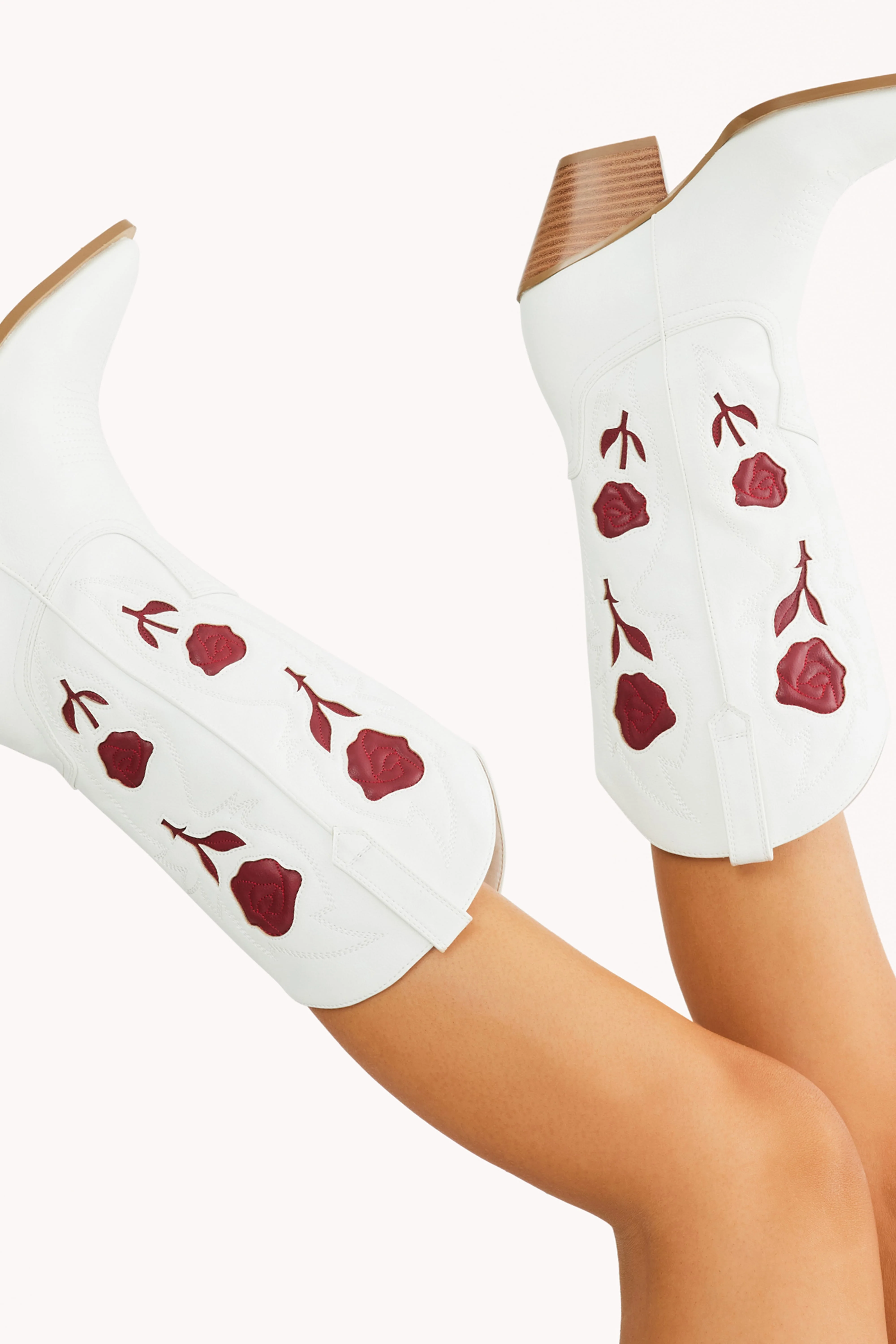 Arden Boot - White/Garnet - Image 3