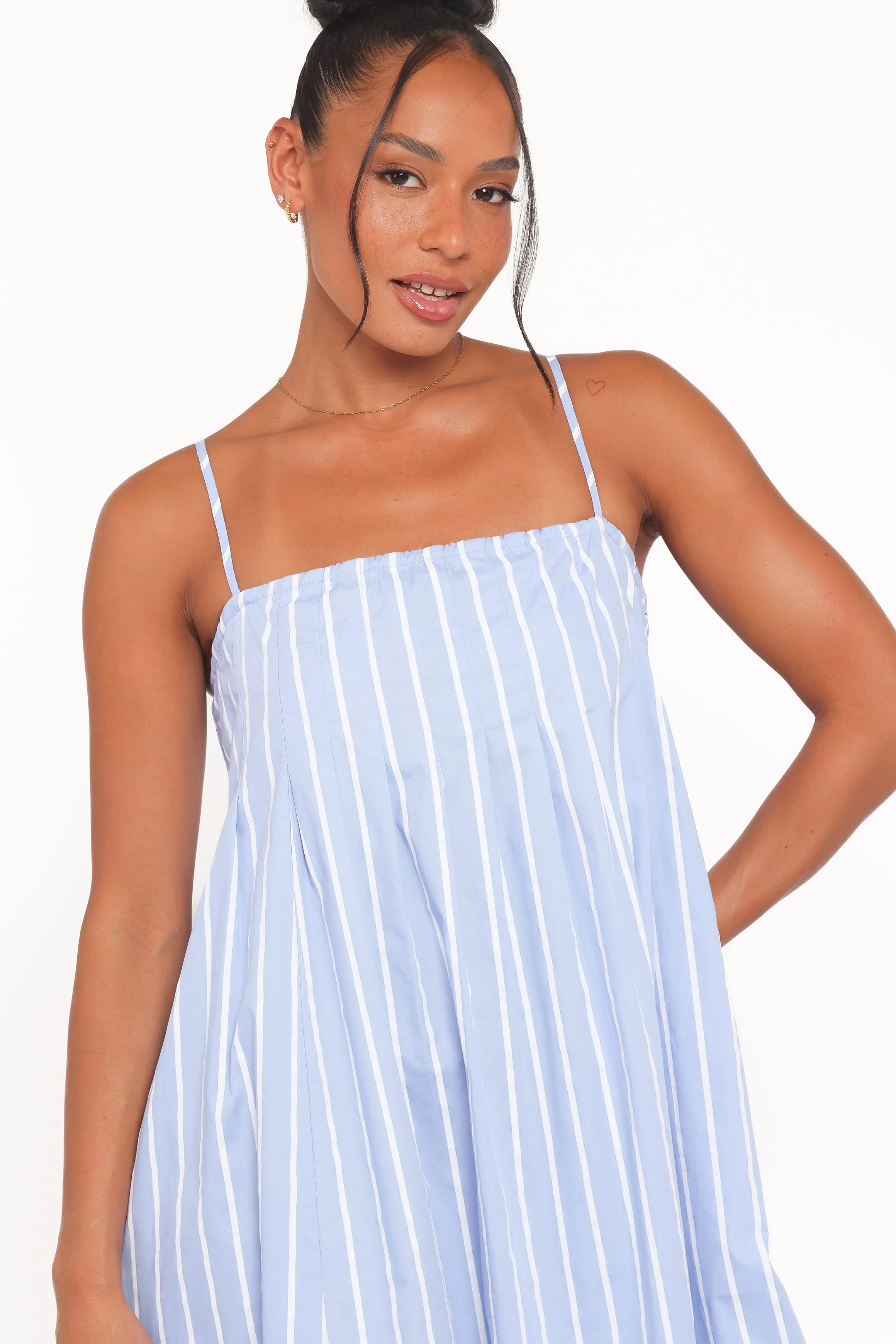 Arletta Maxi Dress - Blue Stripe - Image 3