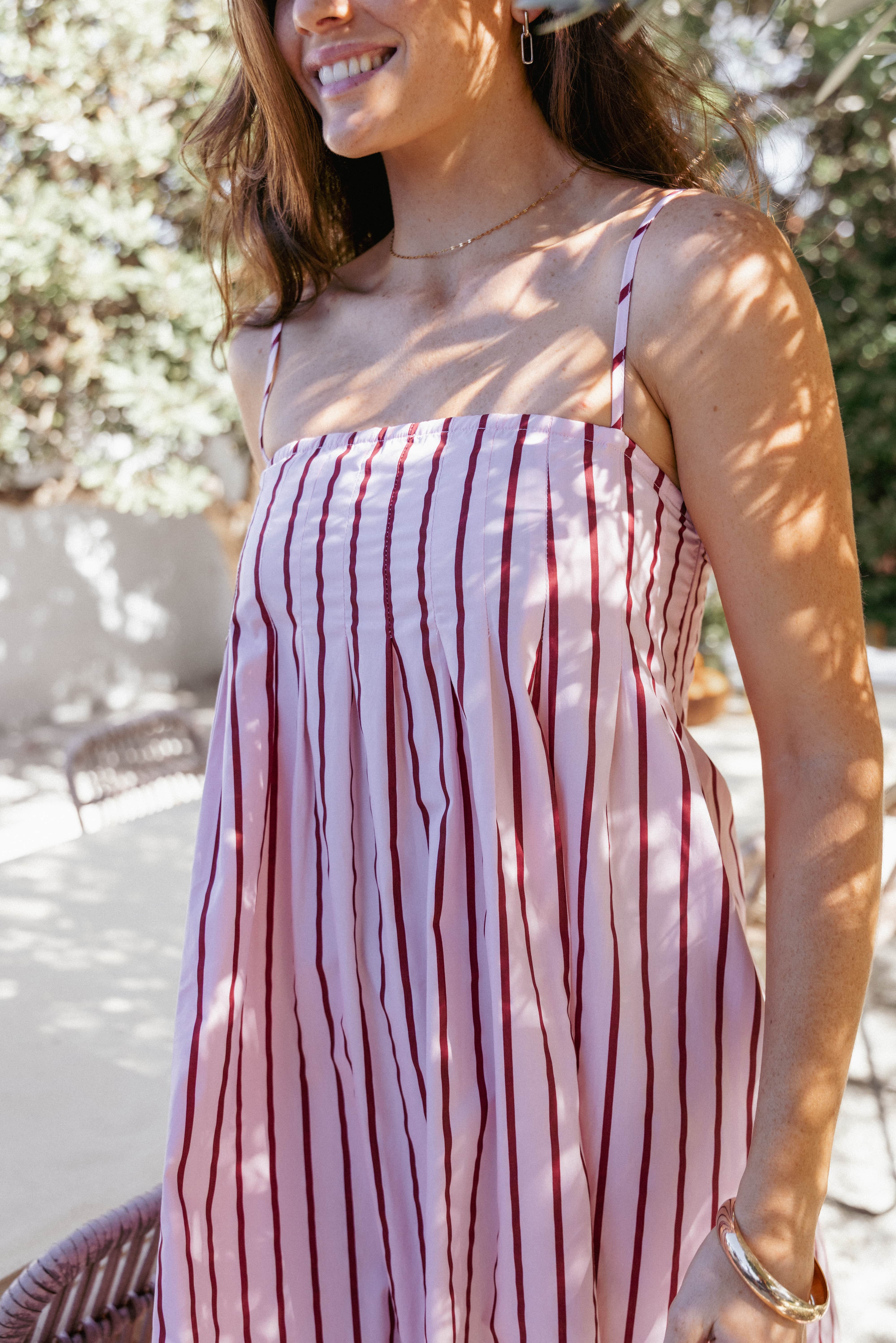 Arletta Maxi Dress - Pink Stripe - Image 8