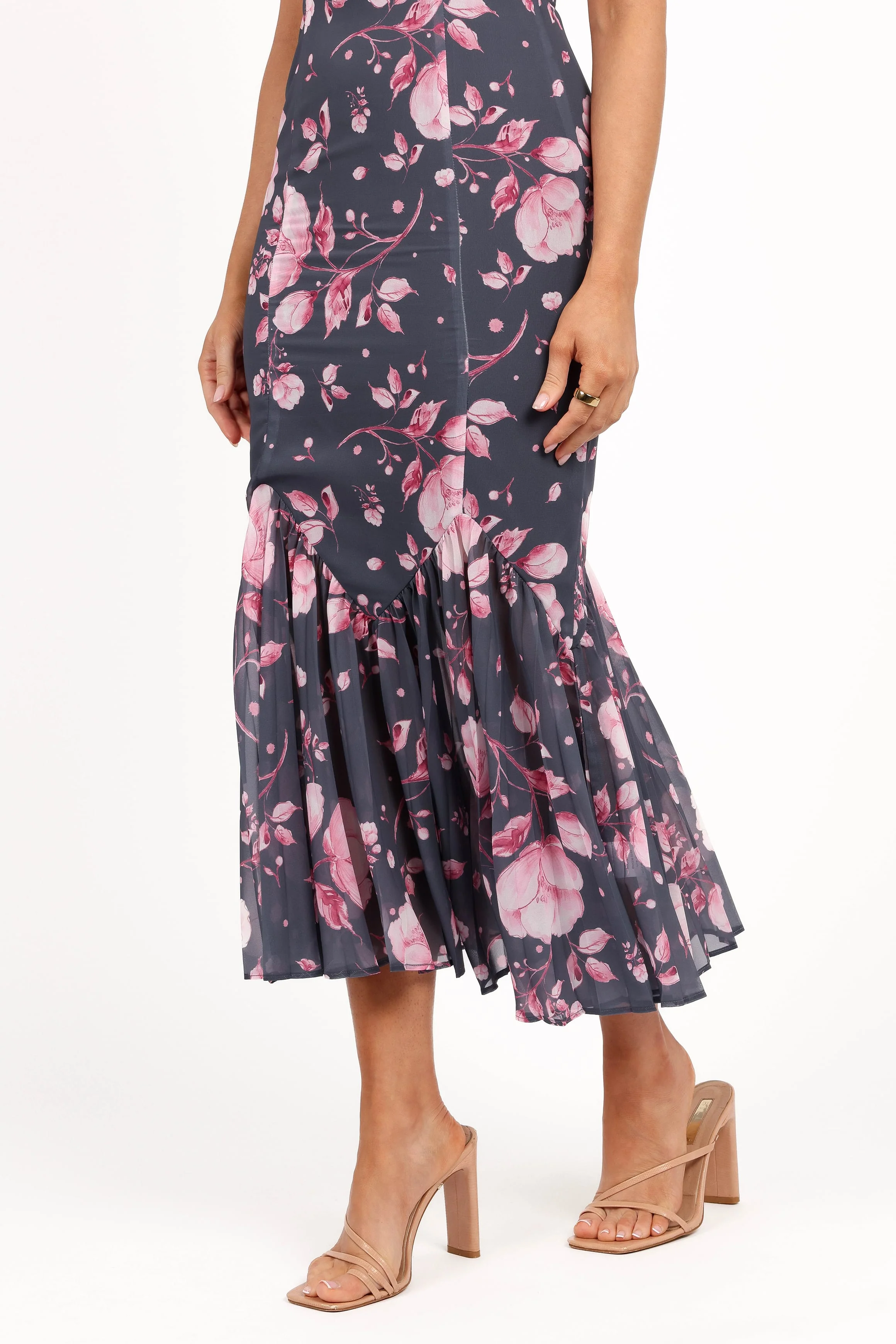 Ashton Midi Dress - Steel Gray Floral - Image 6