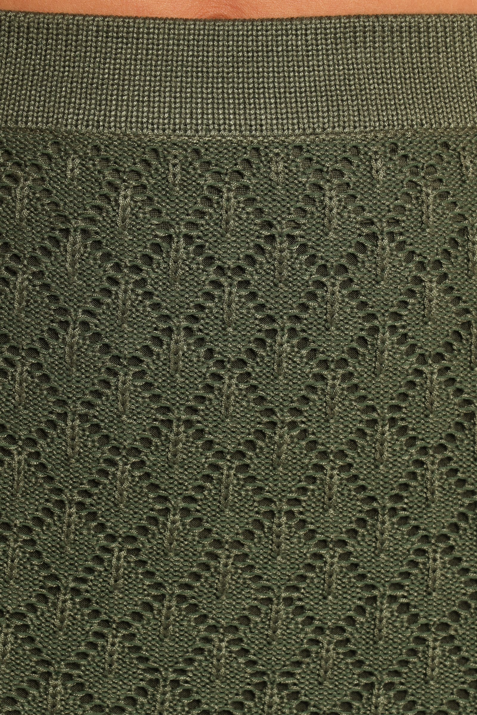 Asplie Knit Maxi Skirt - Olive - Image 8