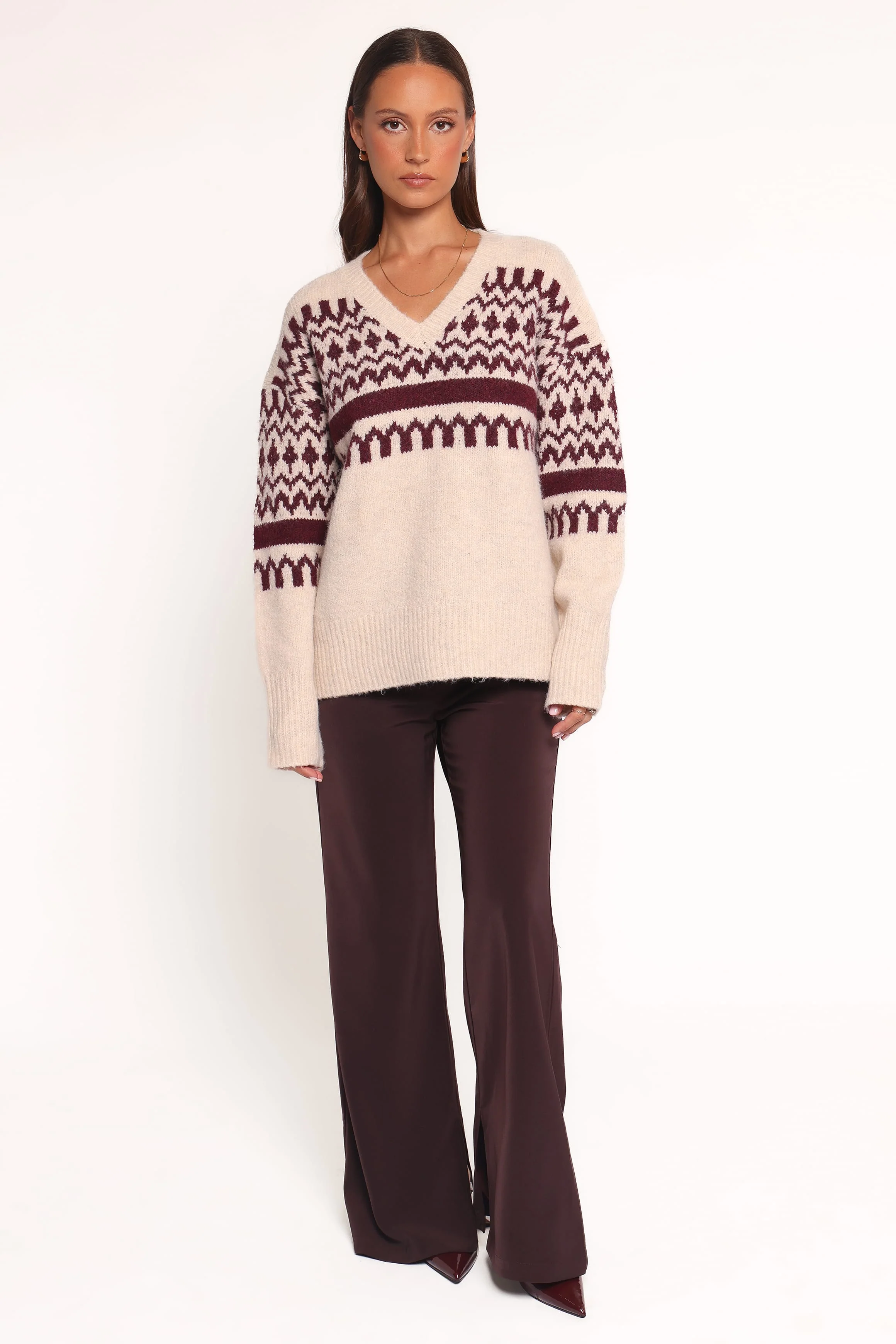 Astrid Sweater - Beige Cherry - Image 6