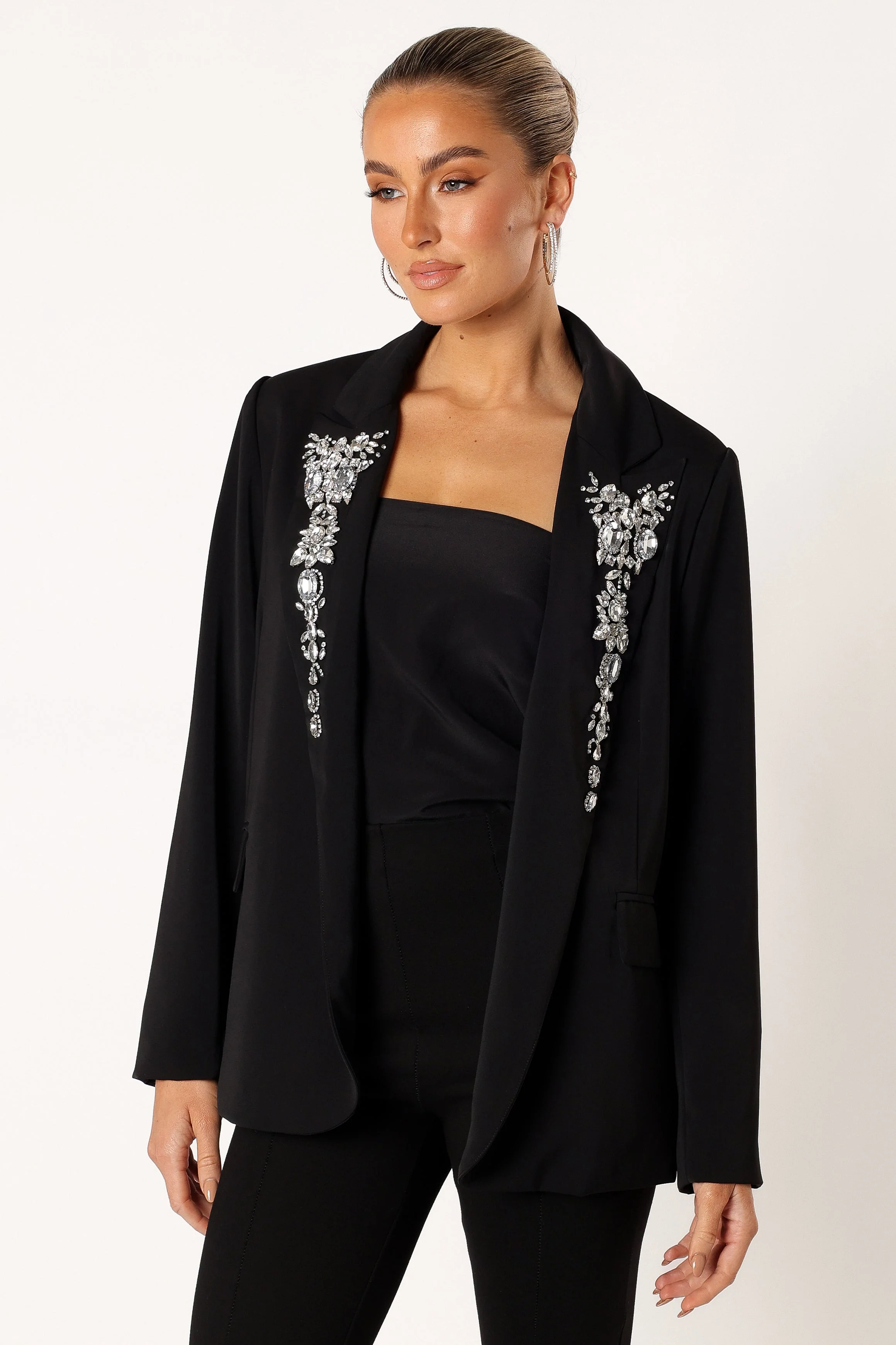 Aubree Embellished Blazer - Black - Image 6