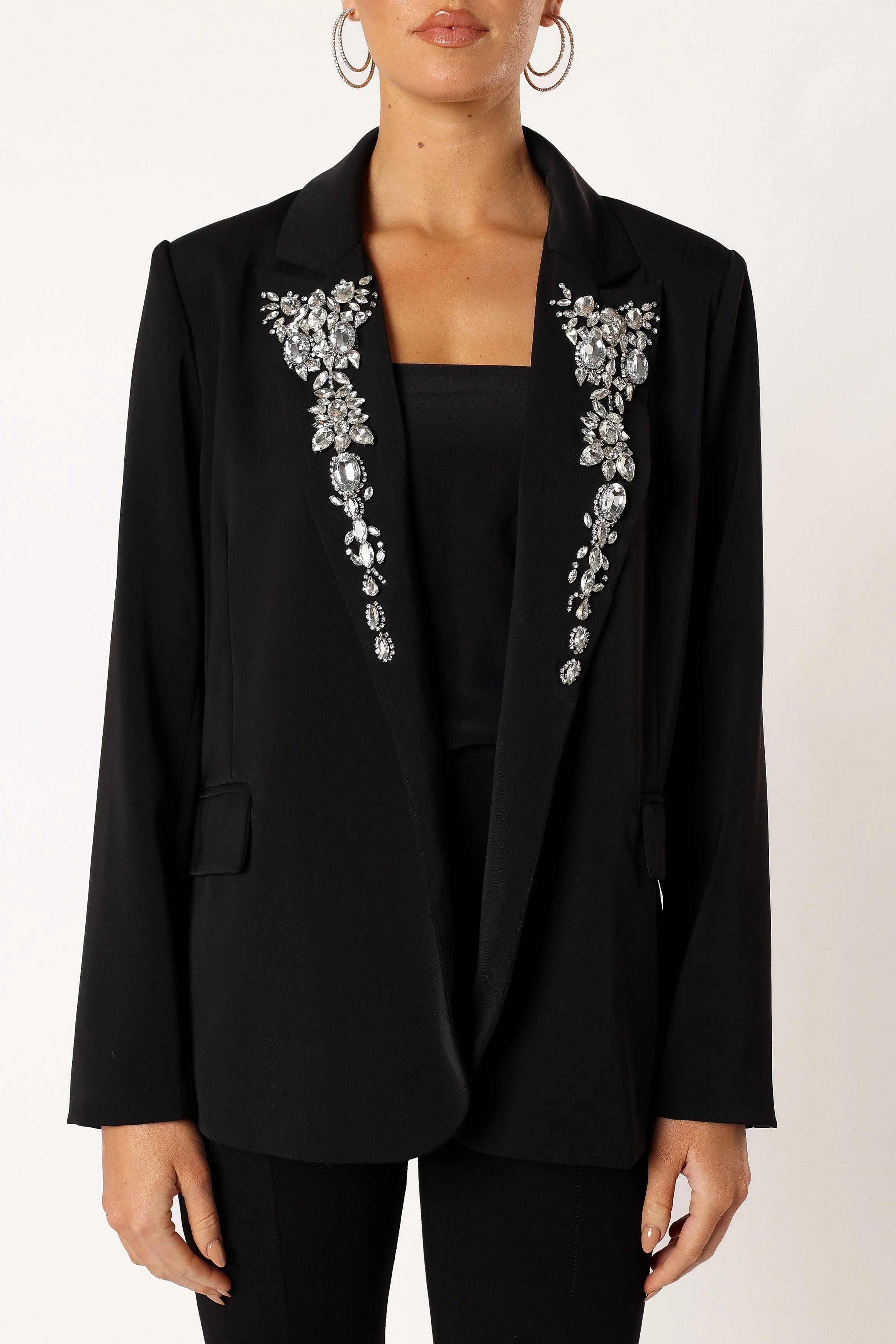 Aubree Embellished Blazer - Black - Image 8