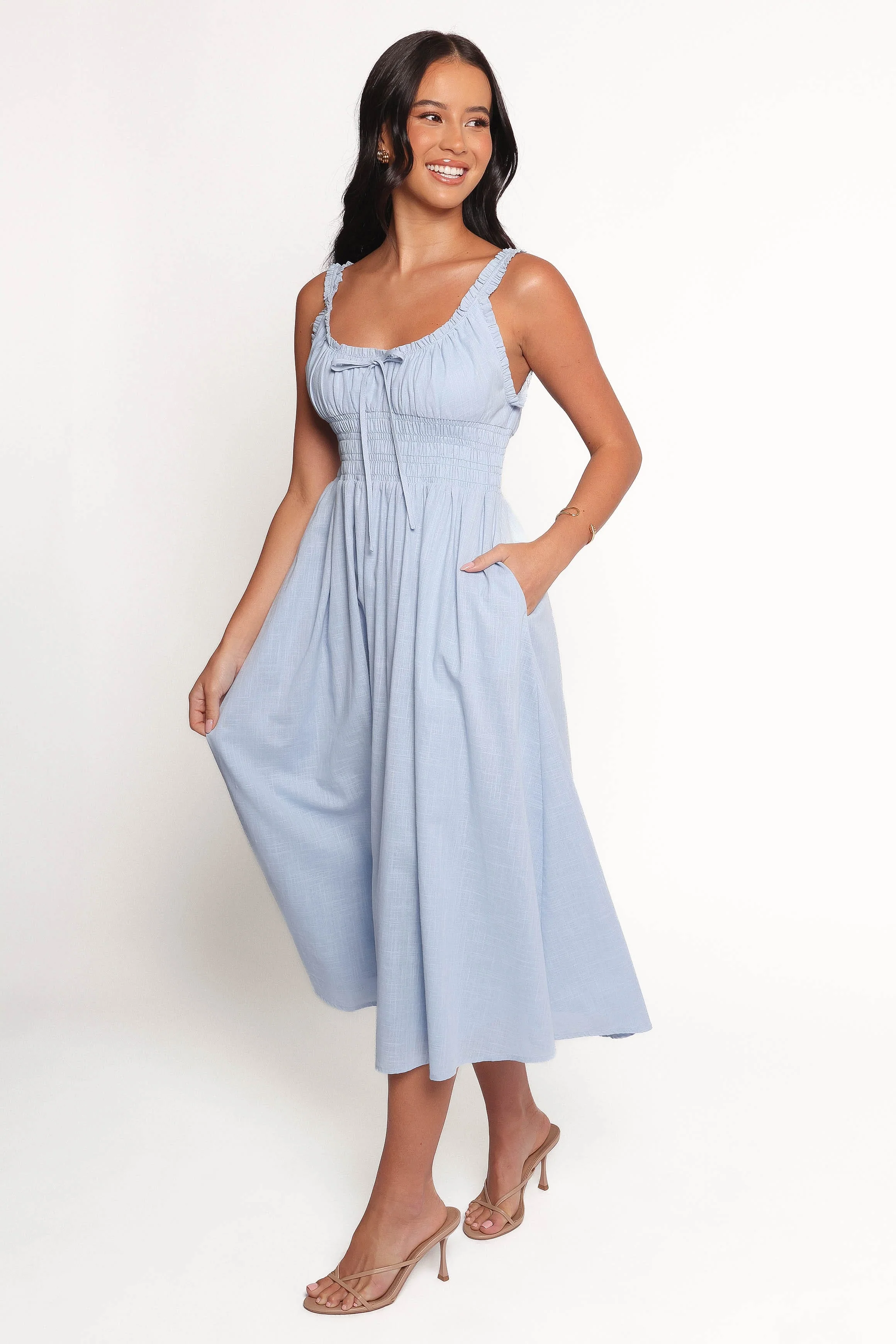 Auguste Midi Dress - Pale Blue - Image 4