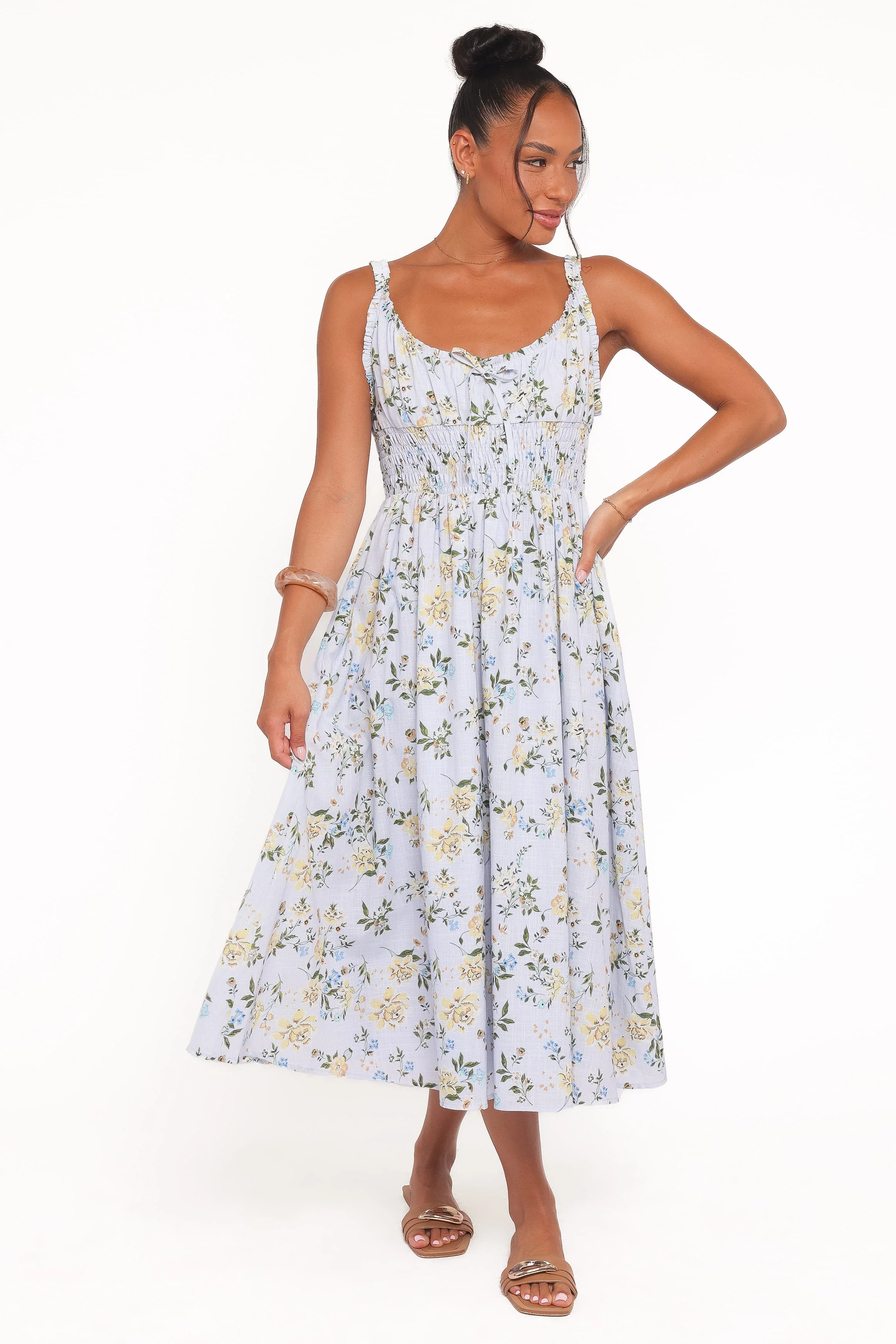 Auguste Midi Dress - Purple Floral - Image 5