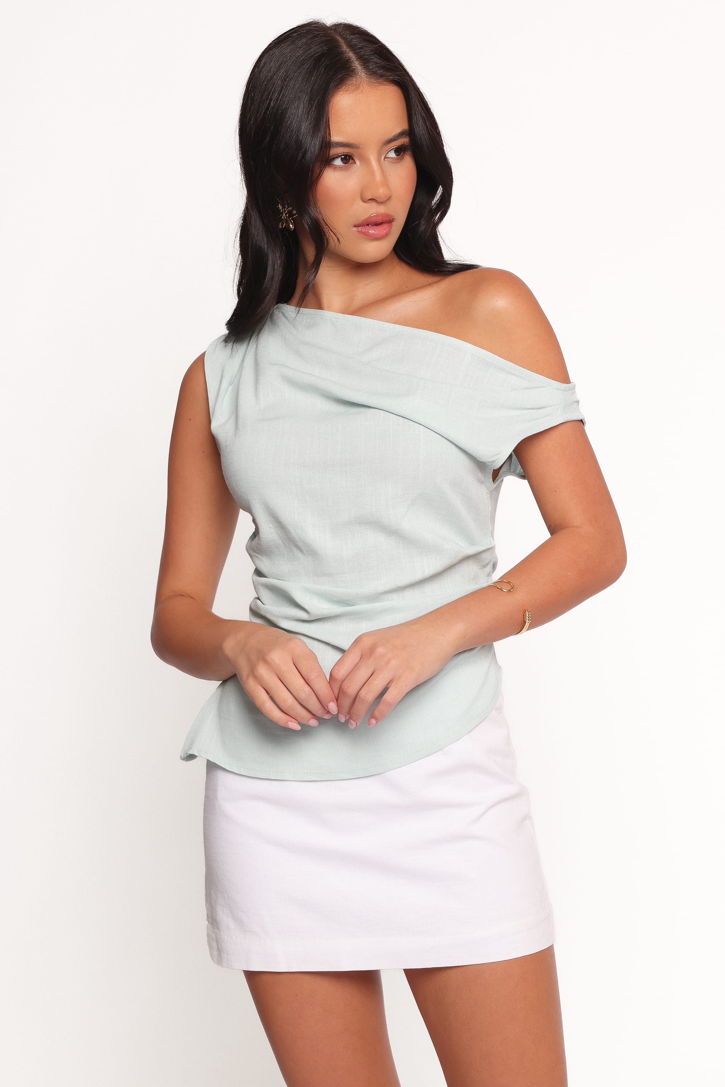 Augustina Asymmetrical Top - Blue - Image 7