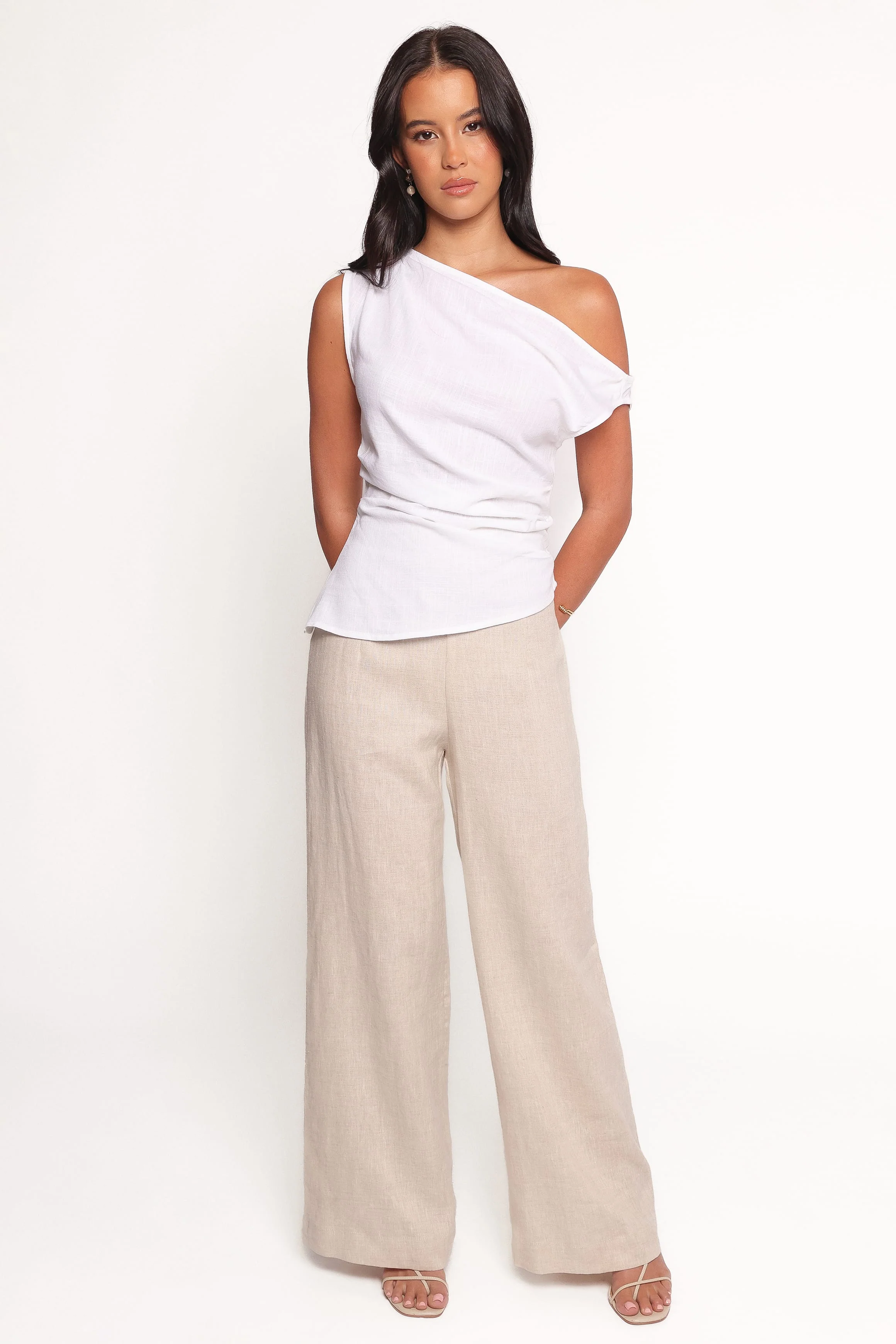 Augustina Asymmetrical Top - White - Image 7