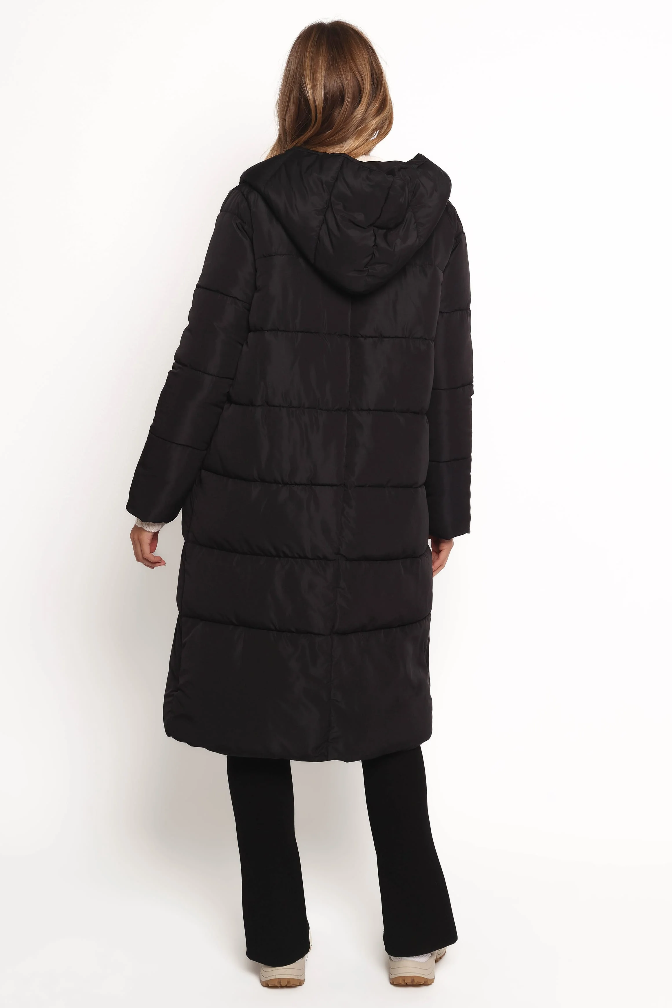 Averie Long Puffer Coat - Black - Image 4