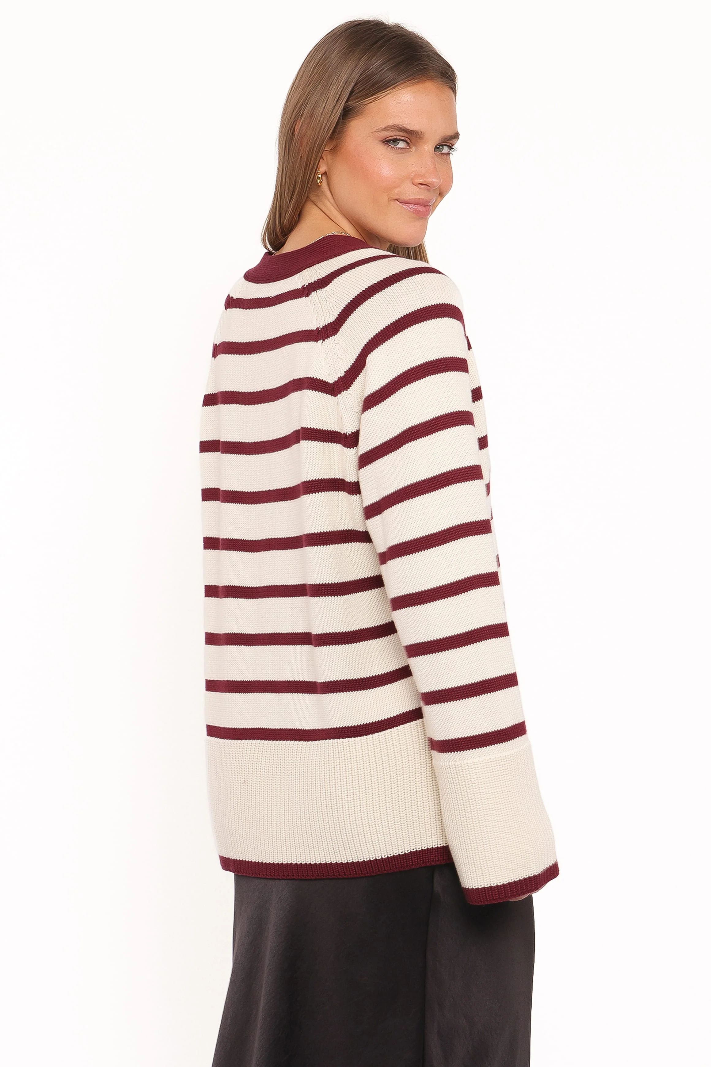 Aydee Cardigan - Cherry Stripe - Image 4