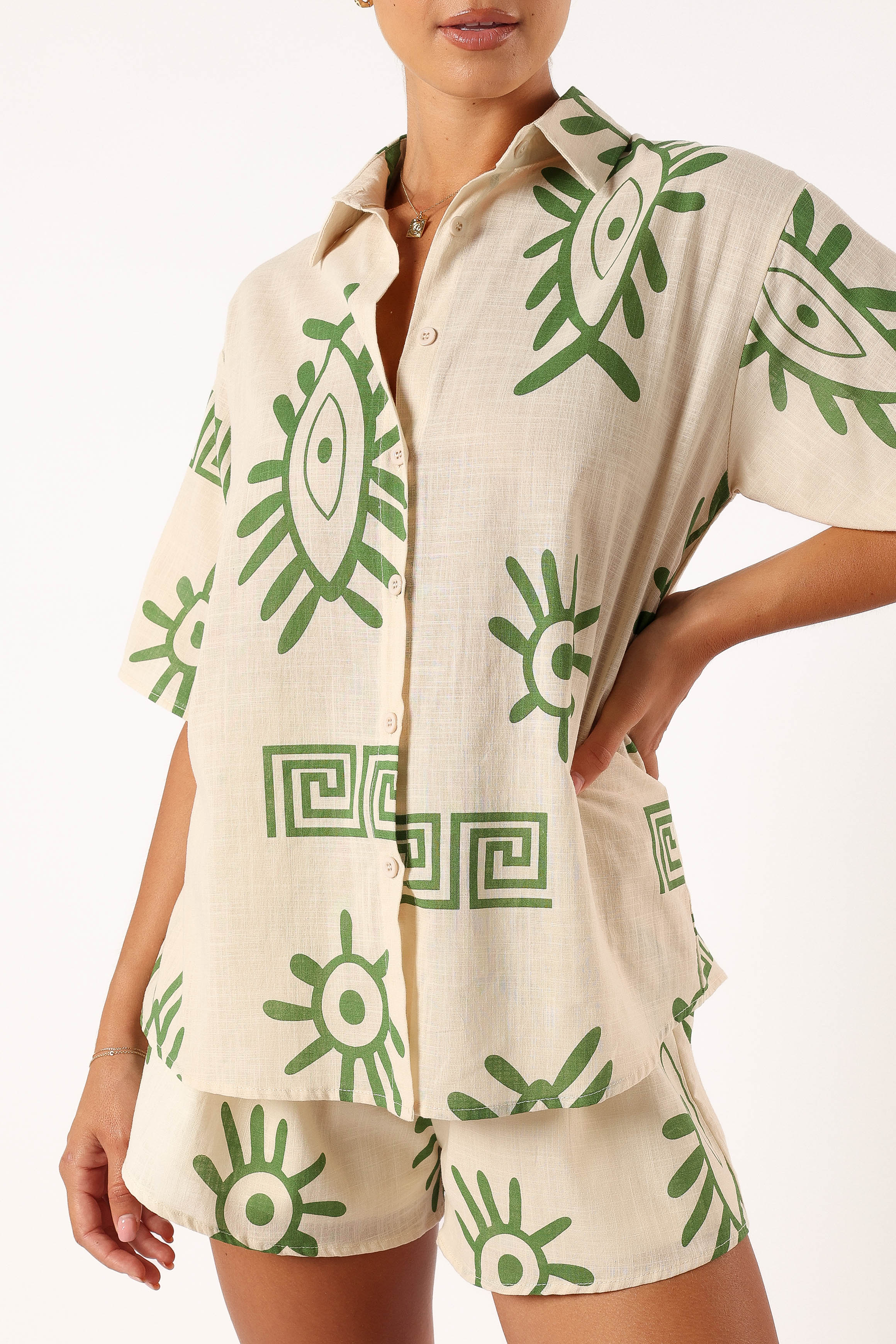 Baci Short Set - Beige Green - Image 6