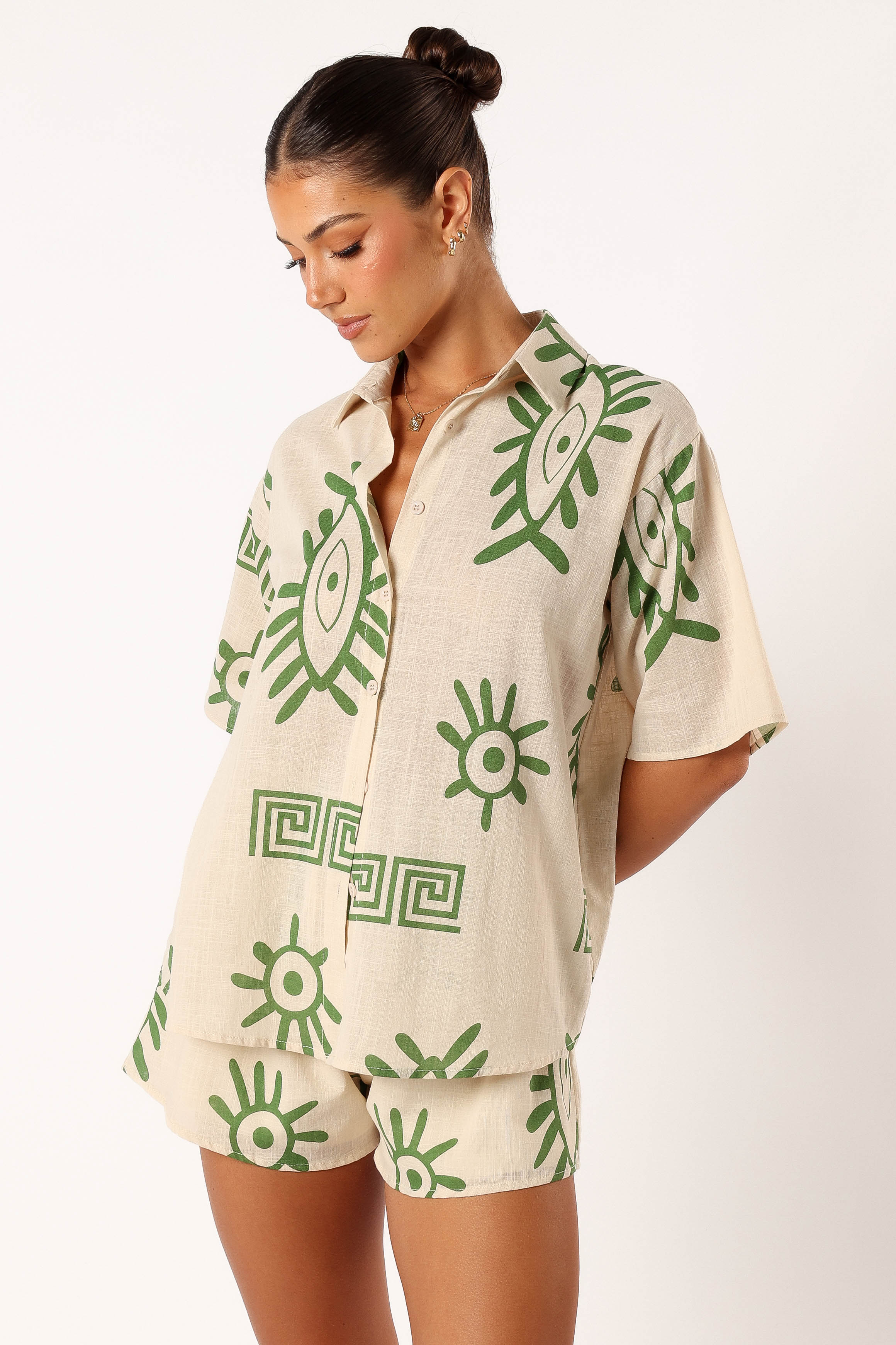 Baci Short Set - Beige Green - Image 8
