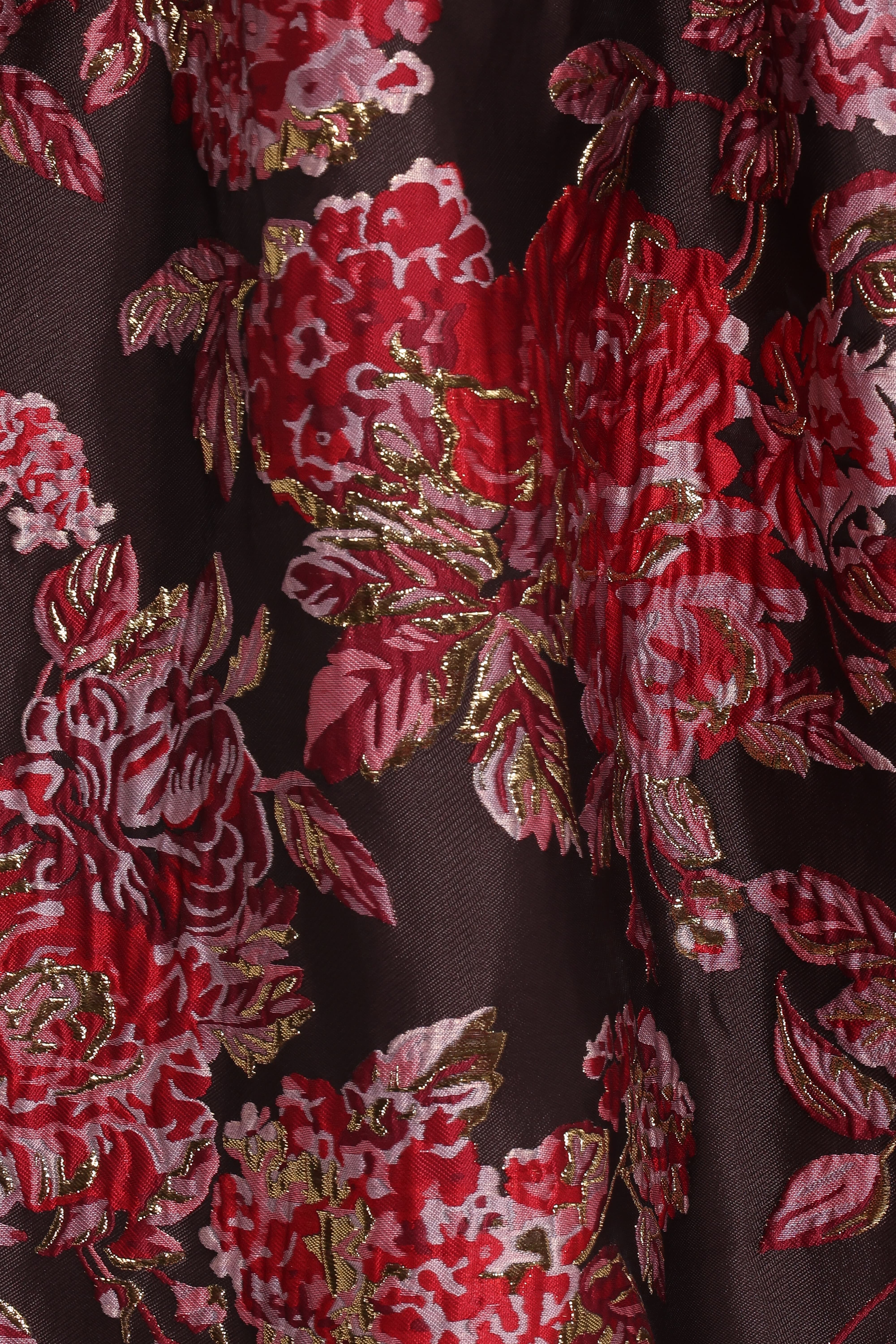Betina Bow Front Maxi Dress - Brown Floral - Image 6