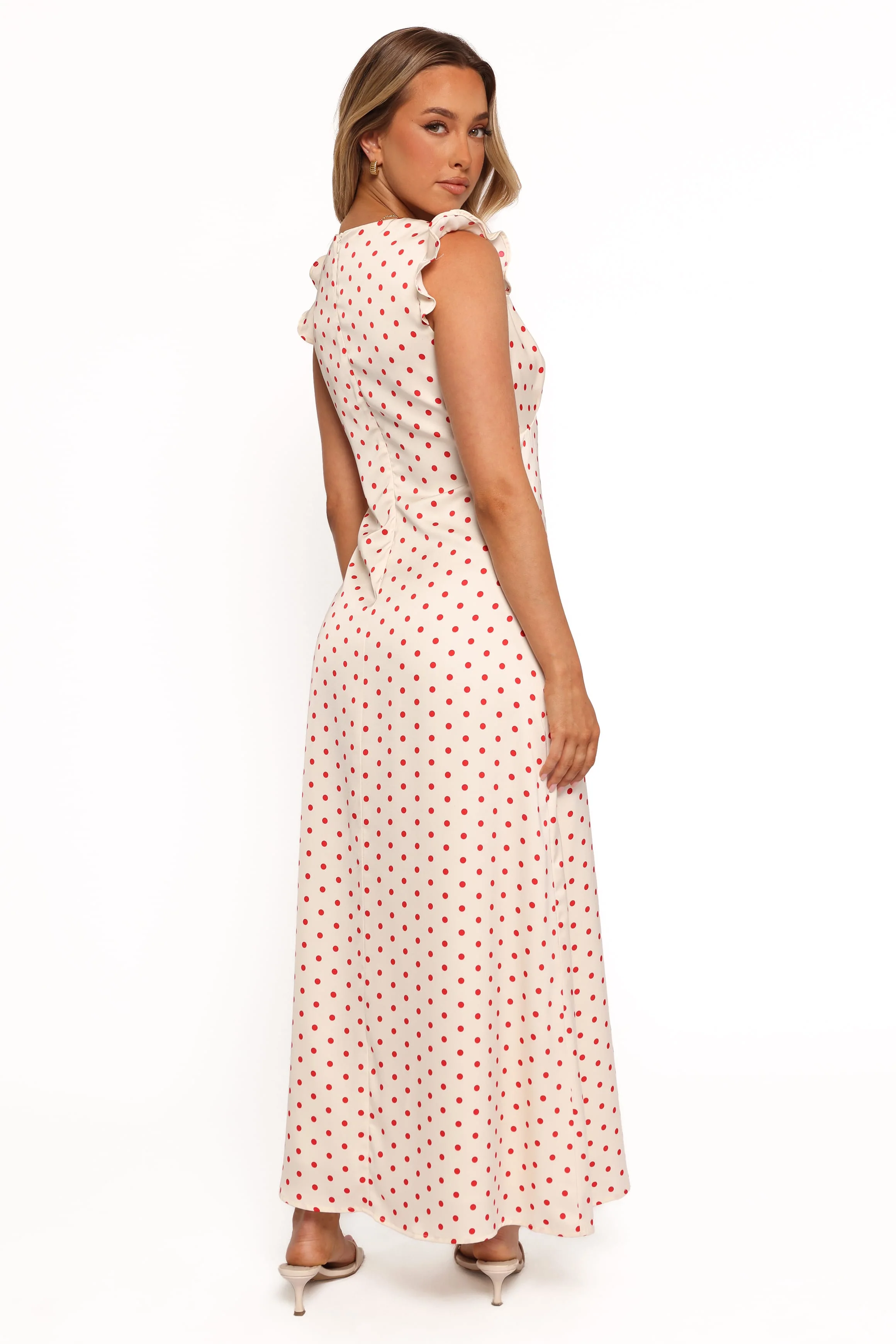 Bette Midi Dress - Red Polka Dot - Image 4