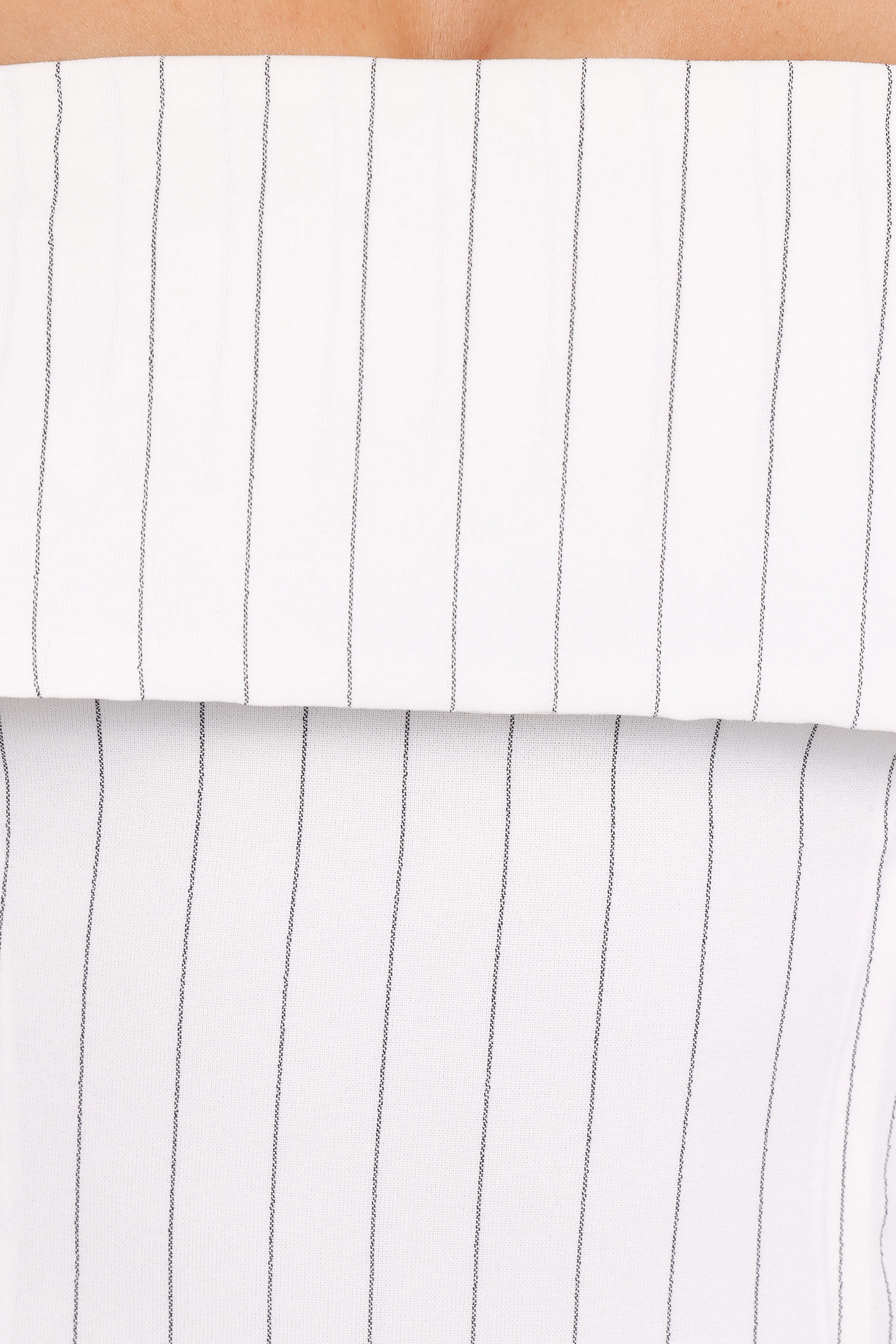 Blakely Strapless Top - White Pinstripe - Image 8
