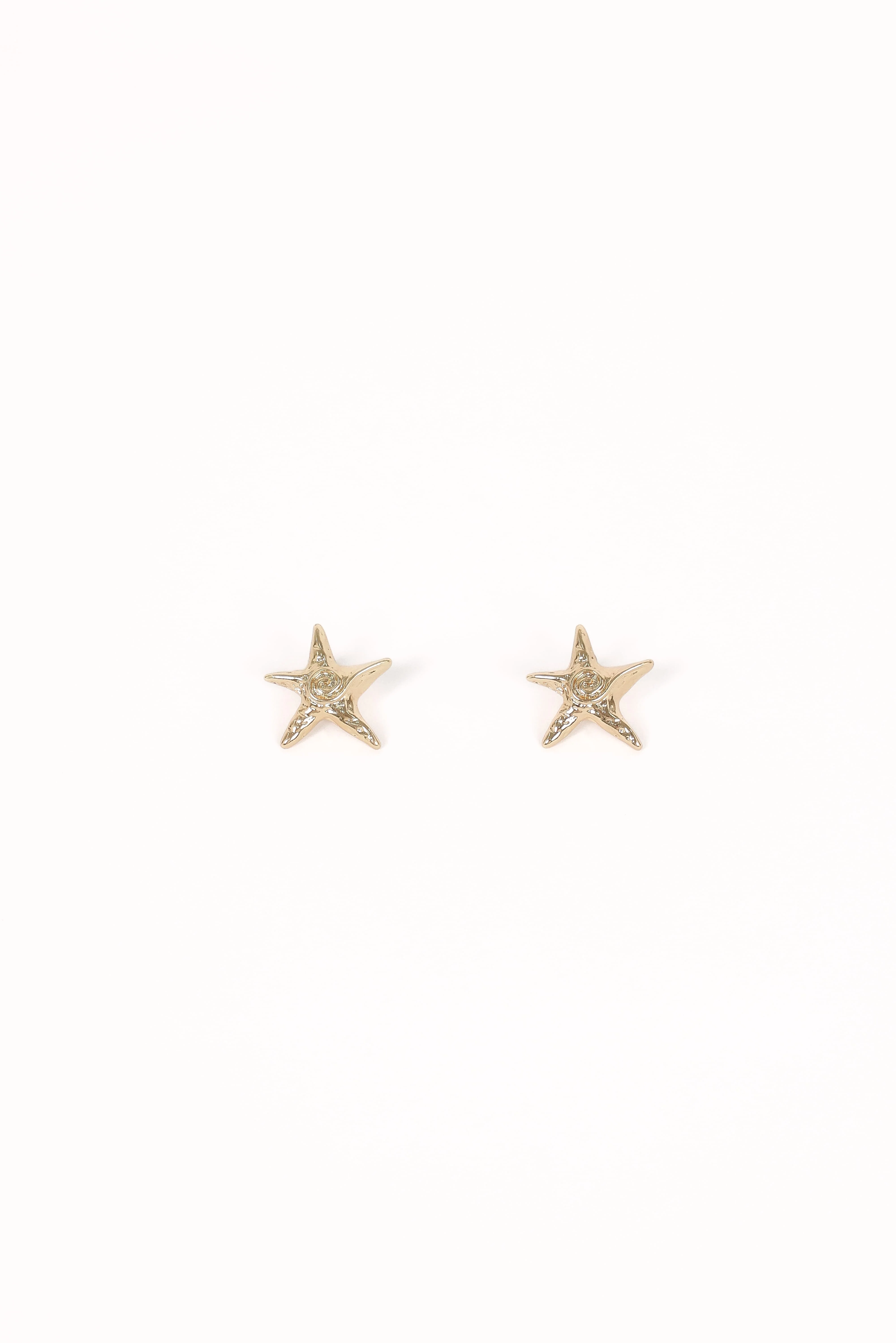 Bliss Starfish Earrings - Gold - Image 3