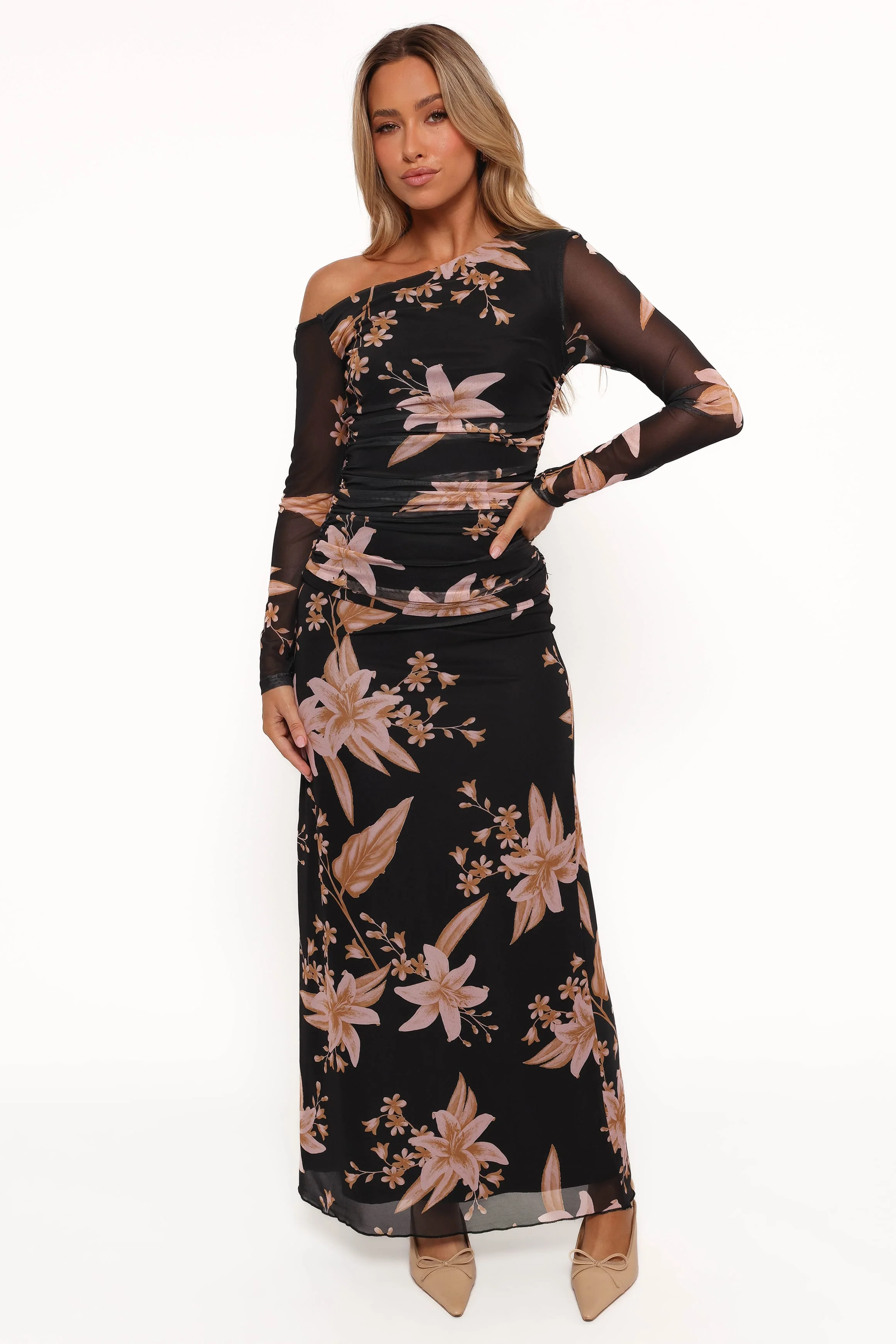 Bloise Long Sleeve Top - Black Floral - Image 4