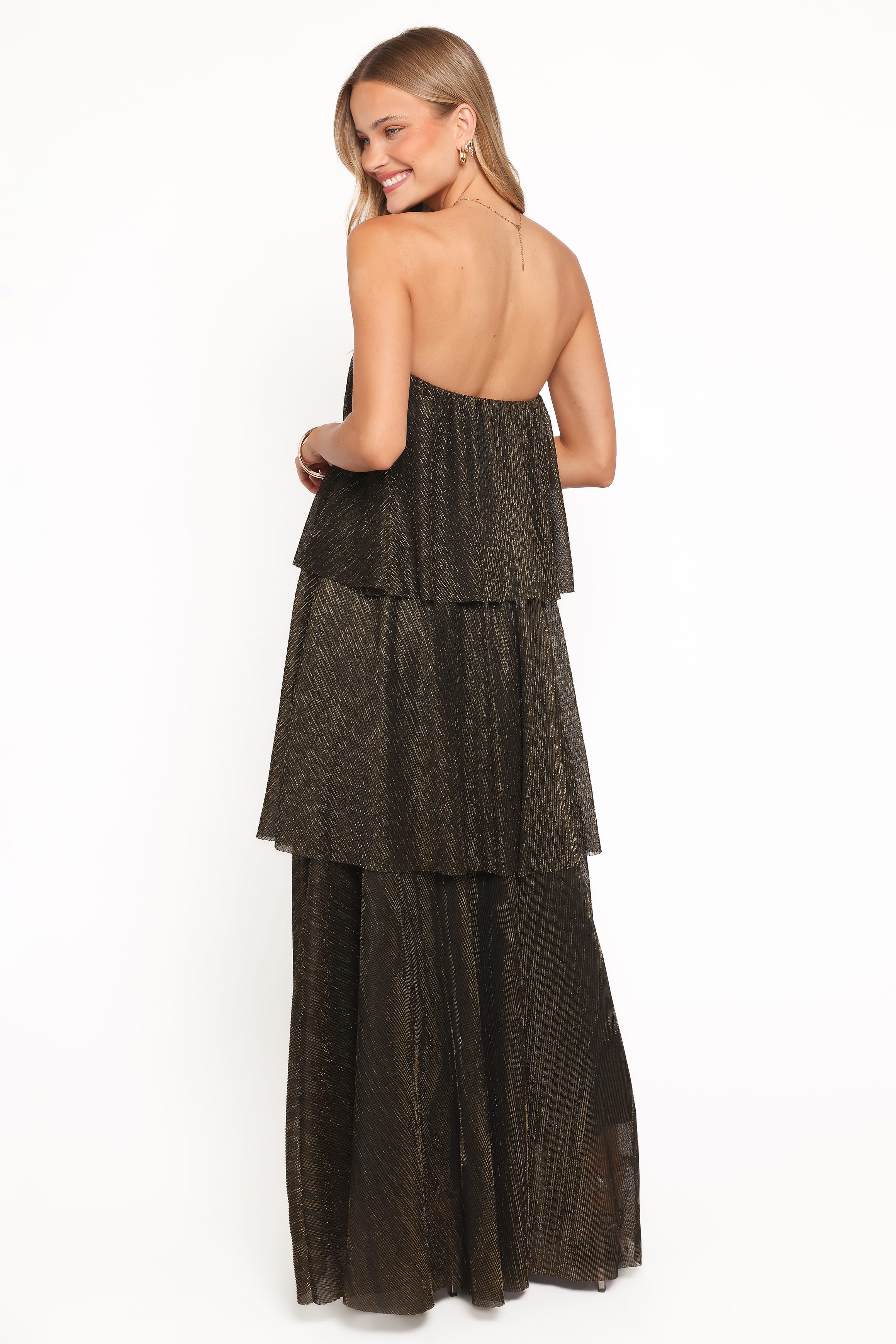 Bloom Strapless Maxi Dress - Black - Image 4