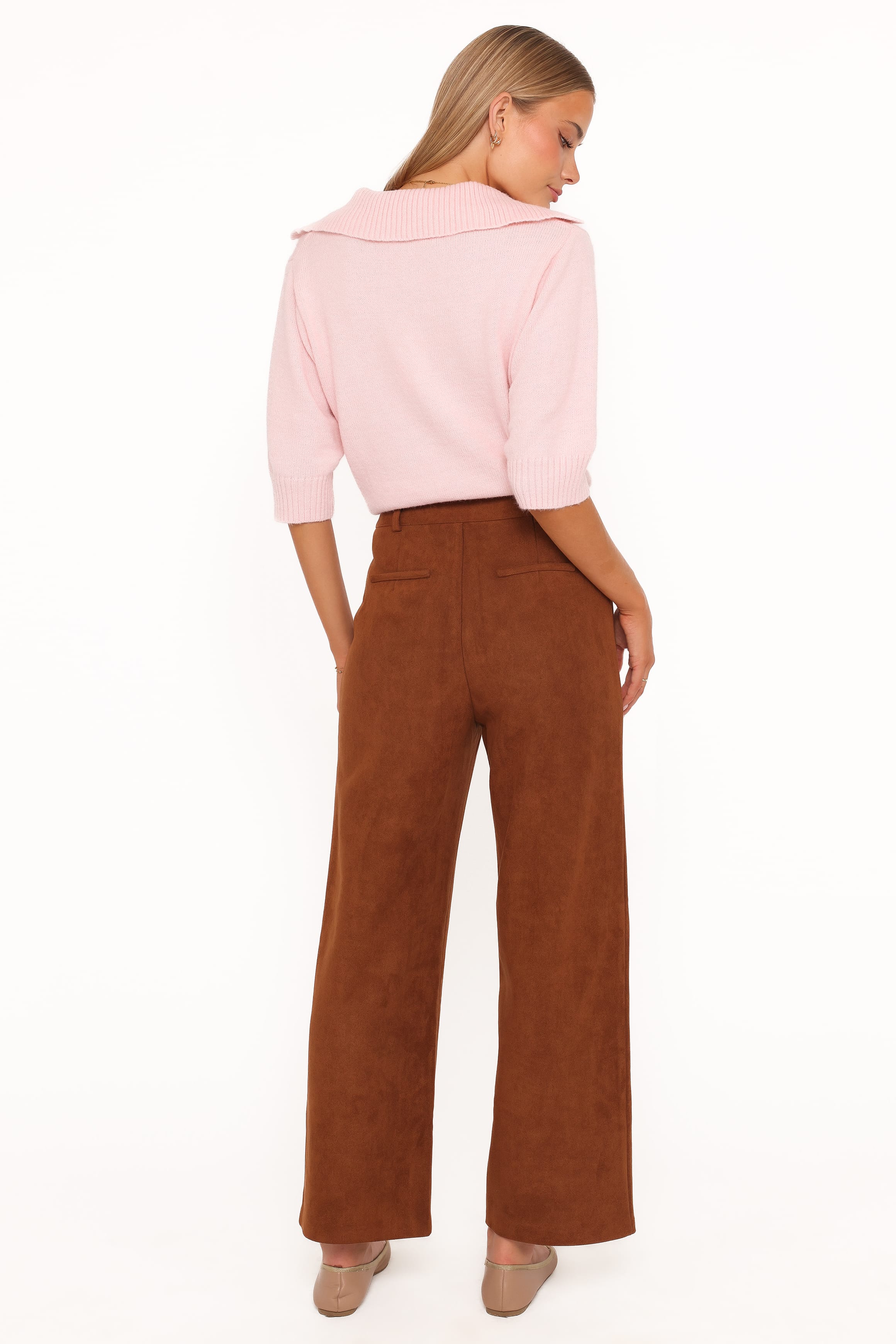Bodie Faux Suede Pant - Copper Tan - Image 5