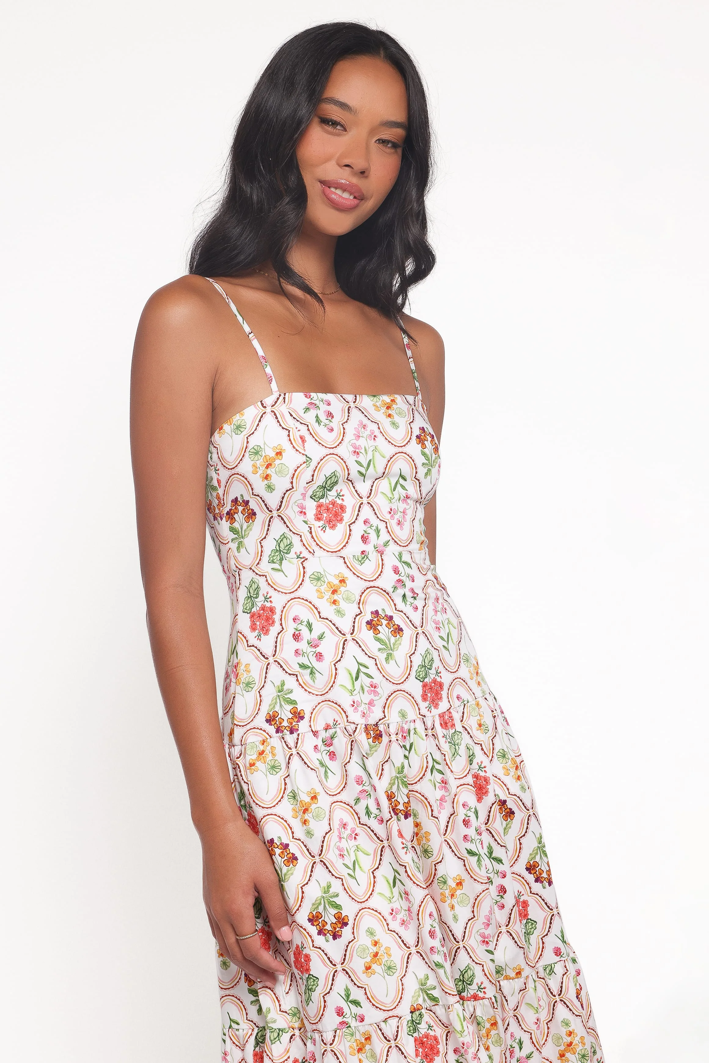 Botanique Midi Dress - Coral Wildflower - Image 3