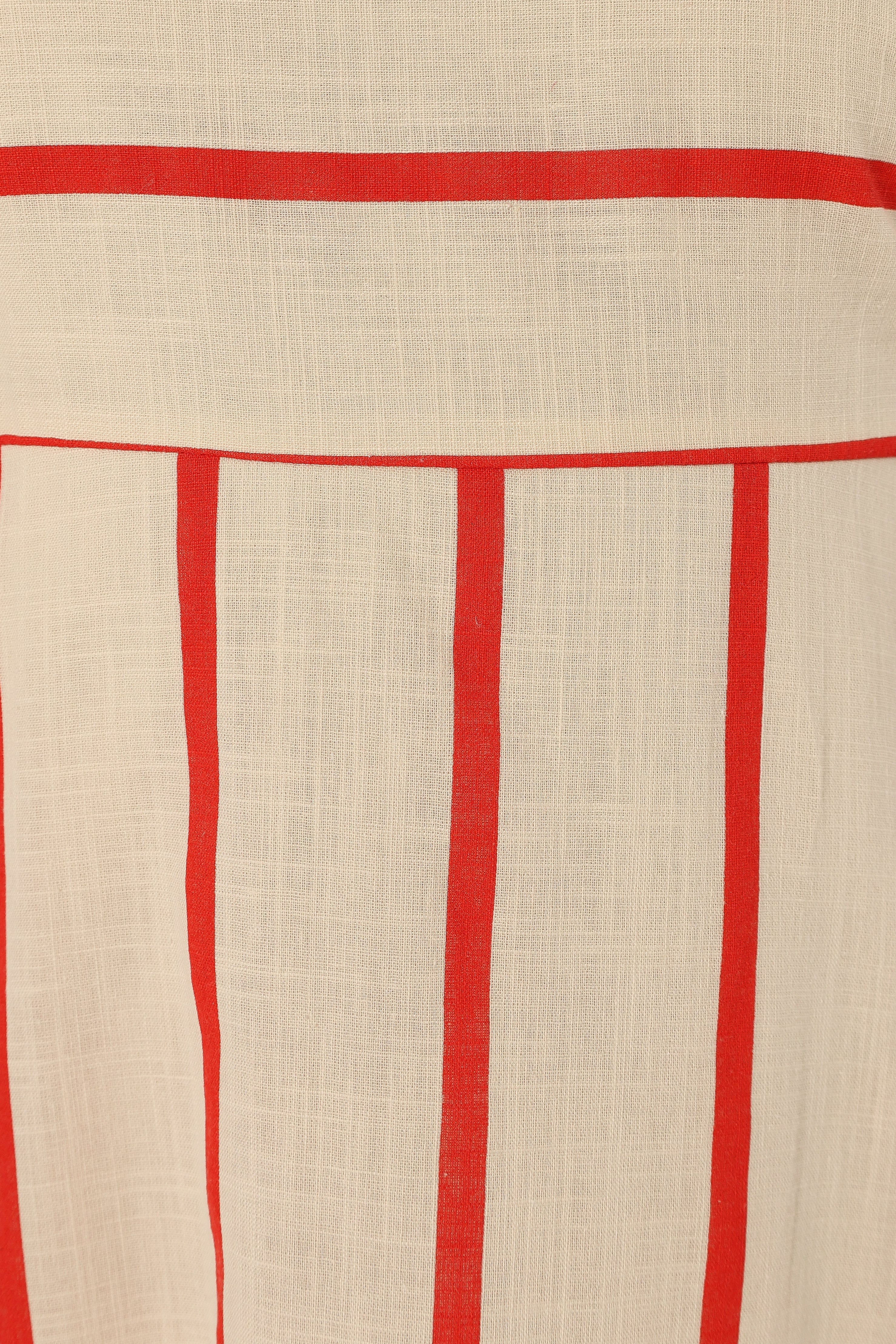 Brea Maxi Dress - Cream Stripe - Image 8