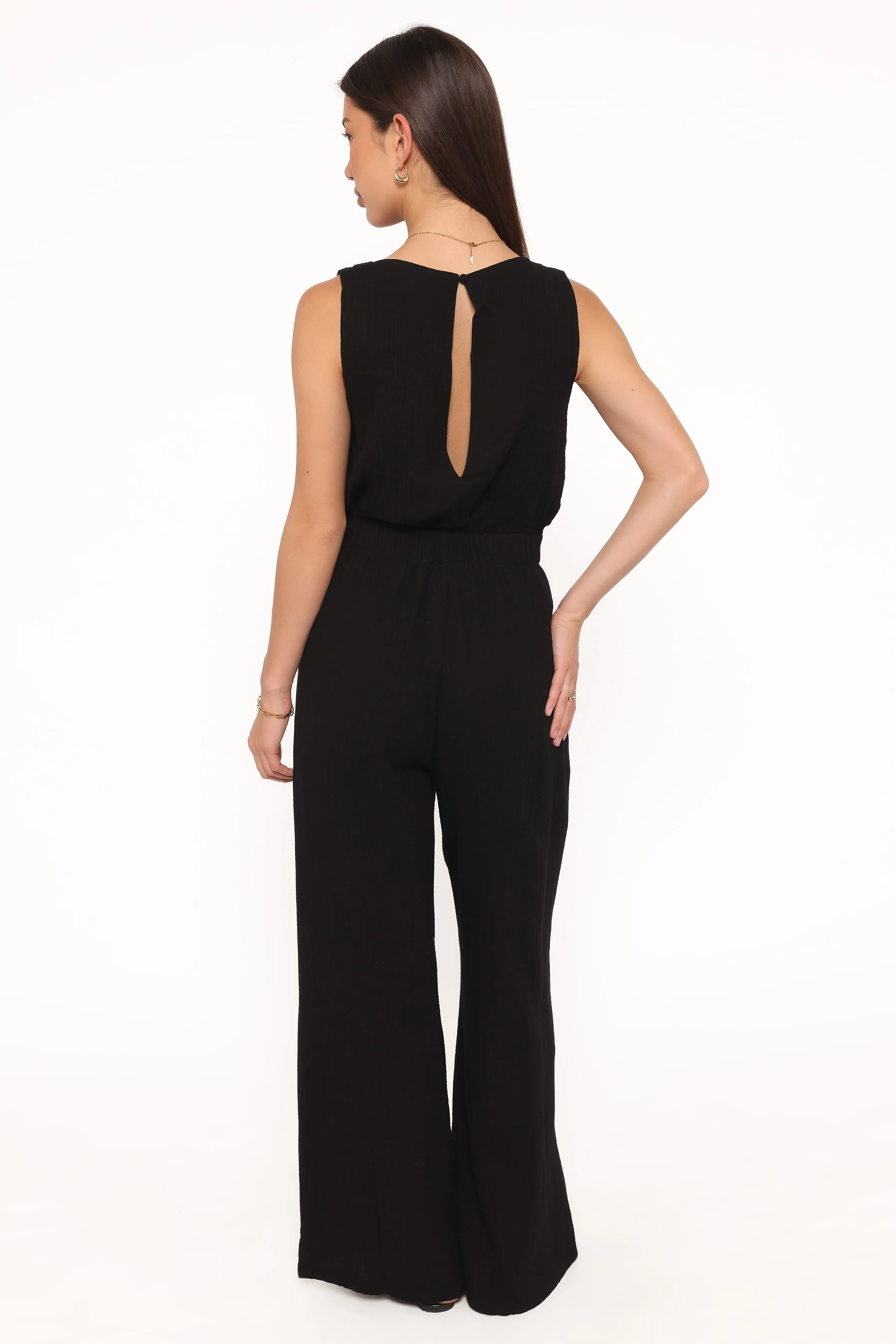 Brenna Cotton Jumpsuit - Black - Image 4