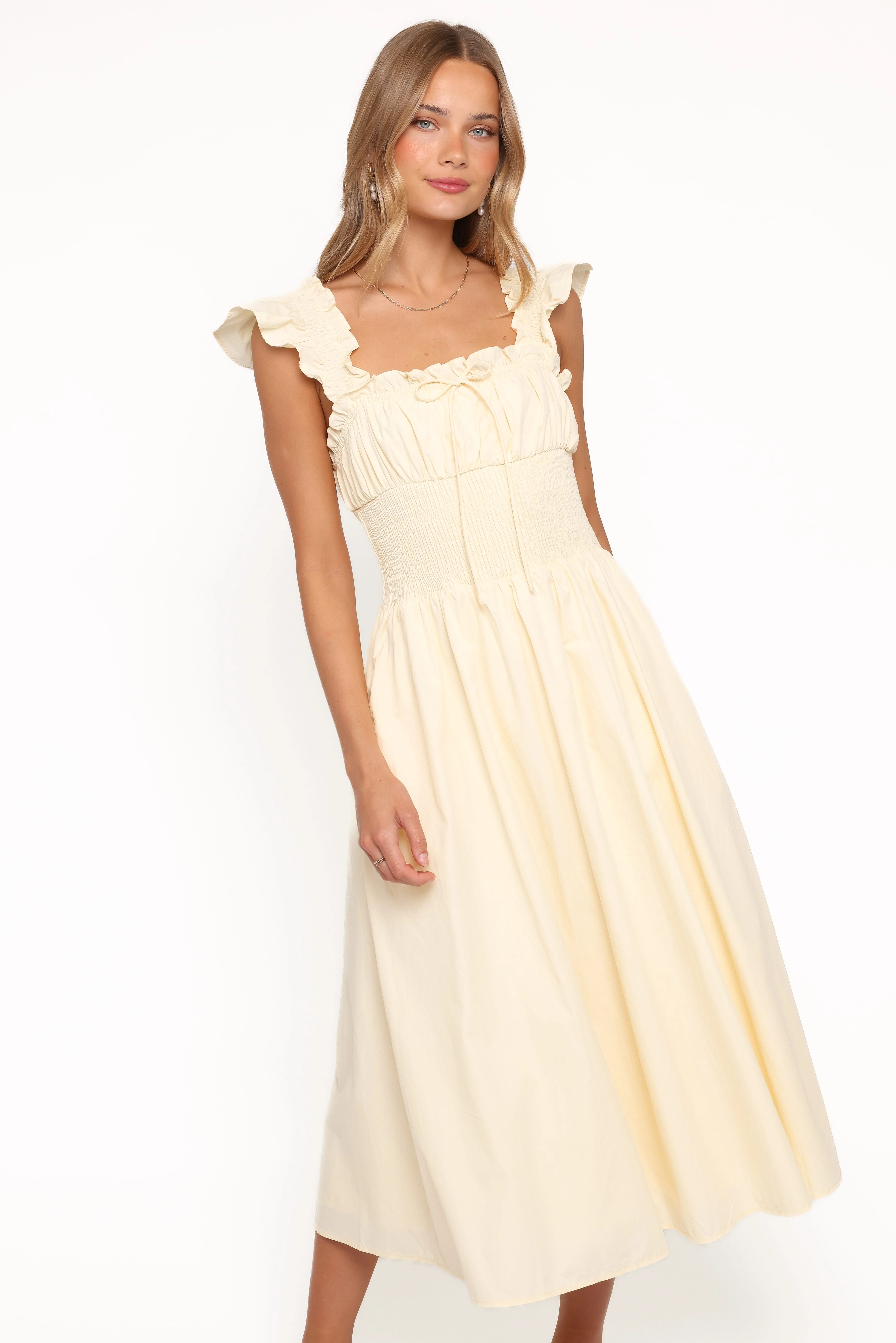 Bronte Midi Dress - Butter Yellow - Image 2