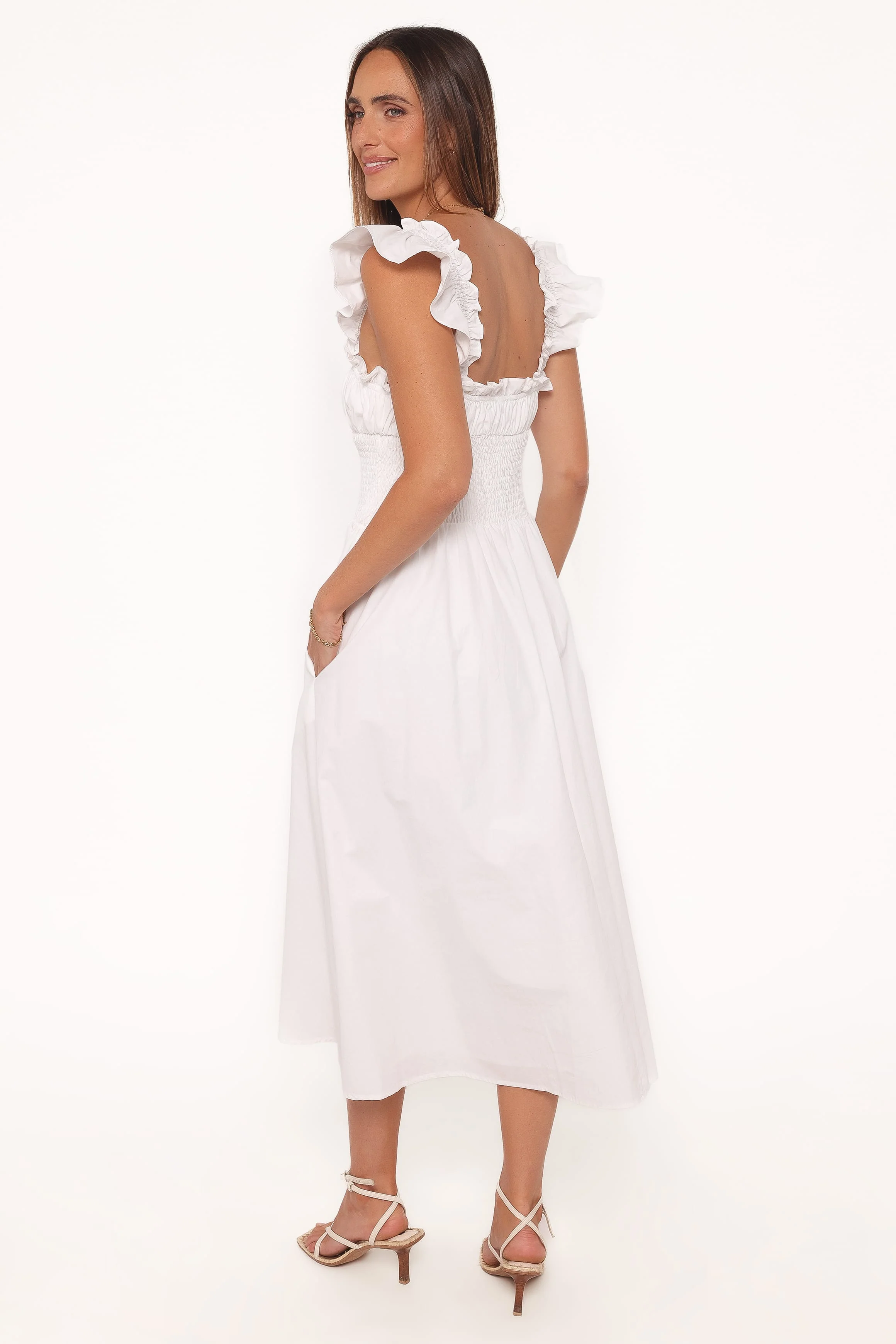 Bronte Midi Dress - White - Image 4